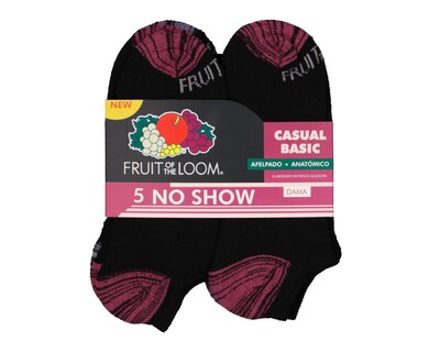 Foto 3 | Calcetas Deportivas Tines Fruit of the Loom para Mujer 5 Pares