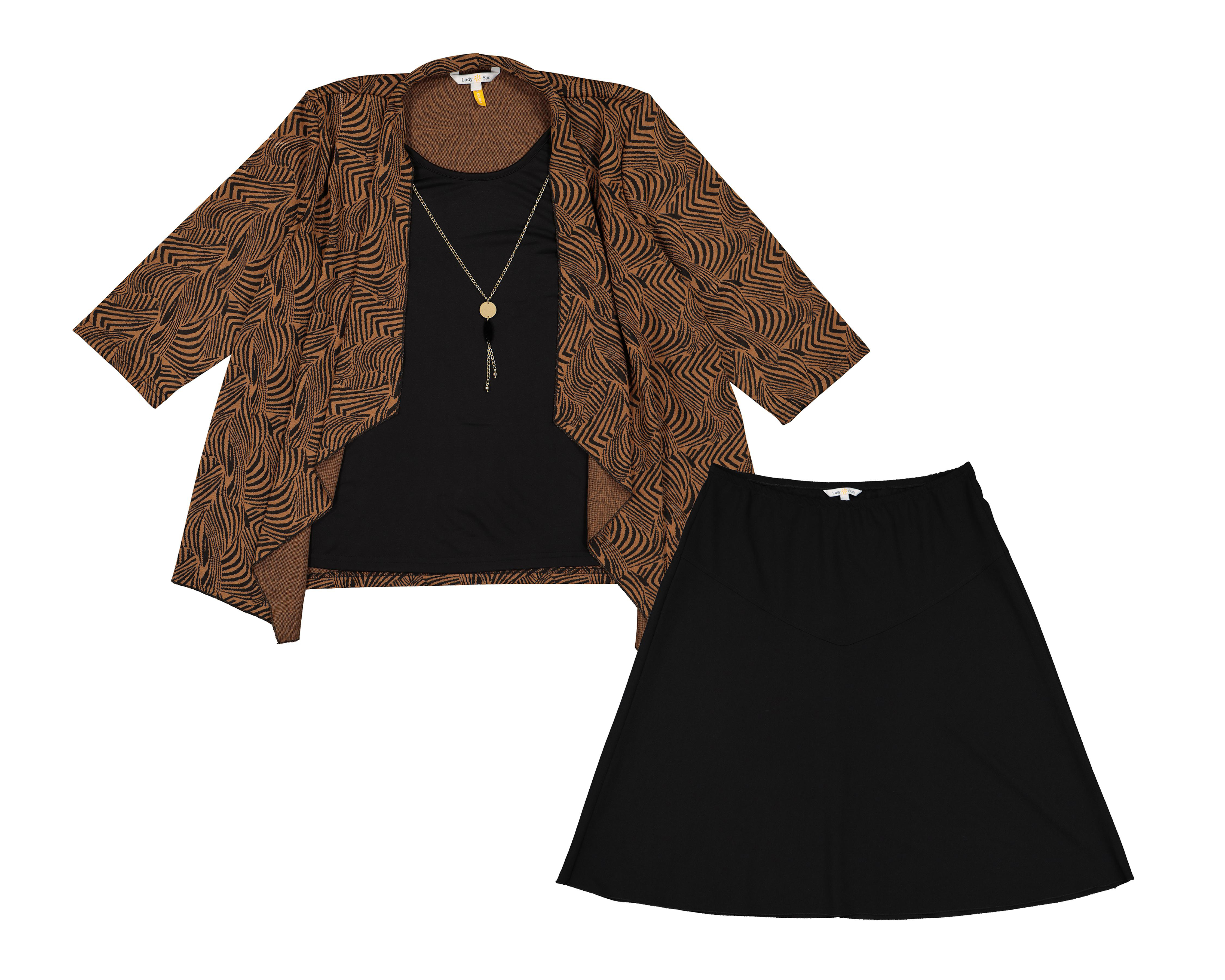 Foto 2 pulgar | Blusa con Falda Lady Sun Manga Corta con Collar