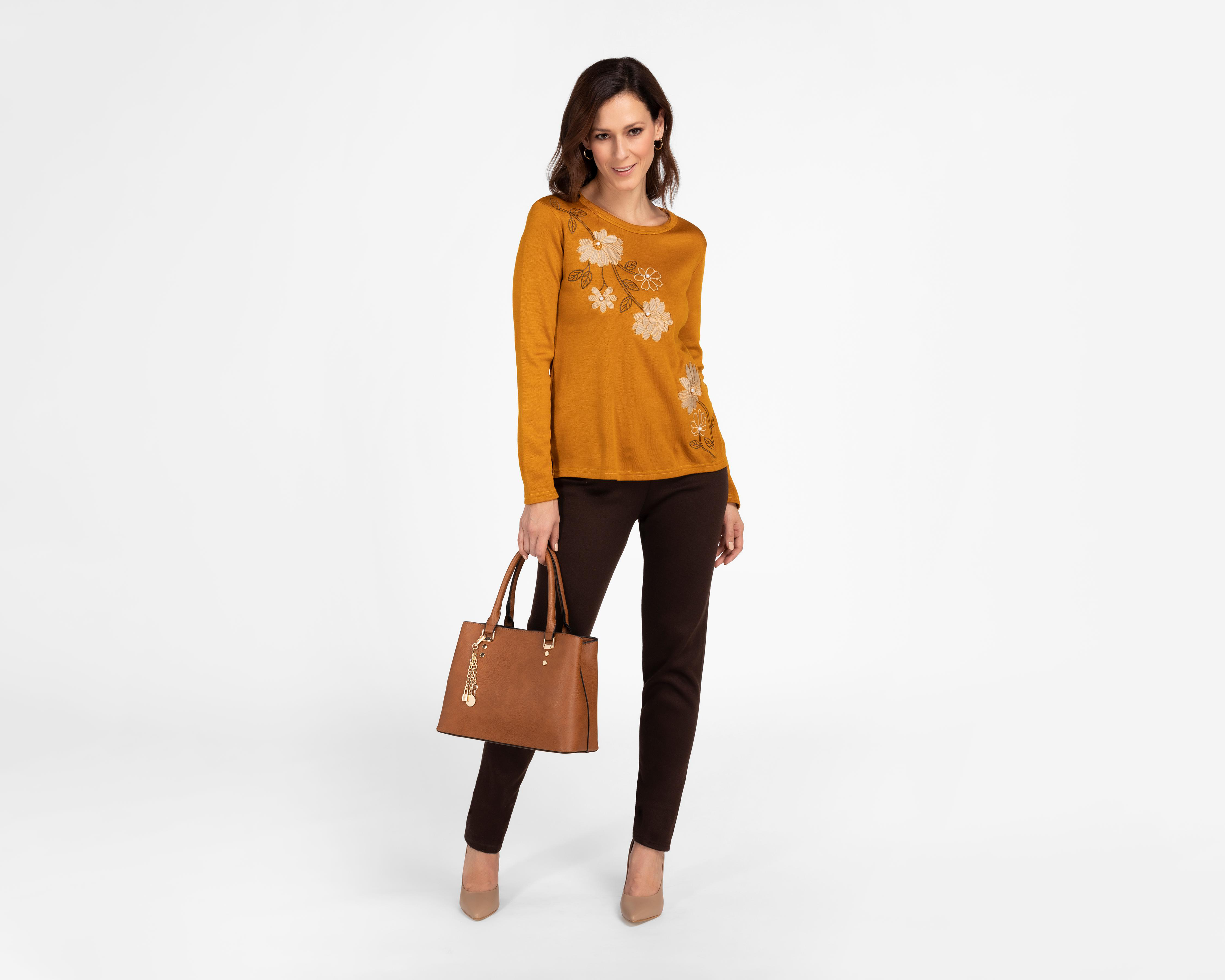 Foto 1 | Blusa y Pantalón Lady Sun Bordado con Manga Larga