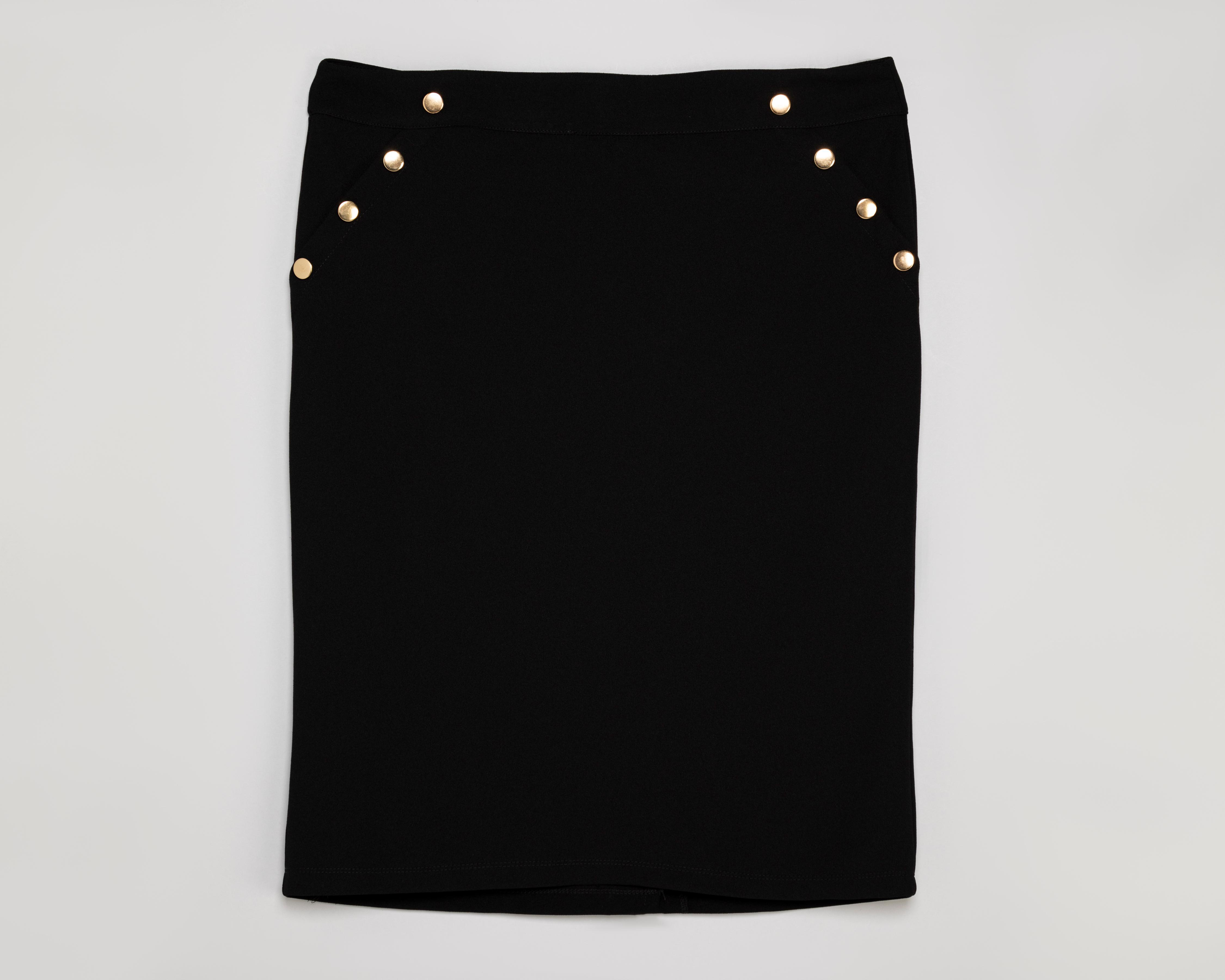 Foto 1 | Falda Corta Sahara con Botones para Mujer