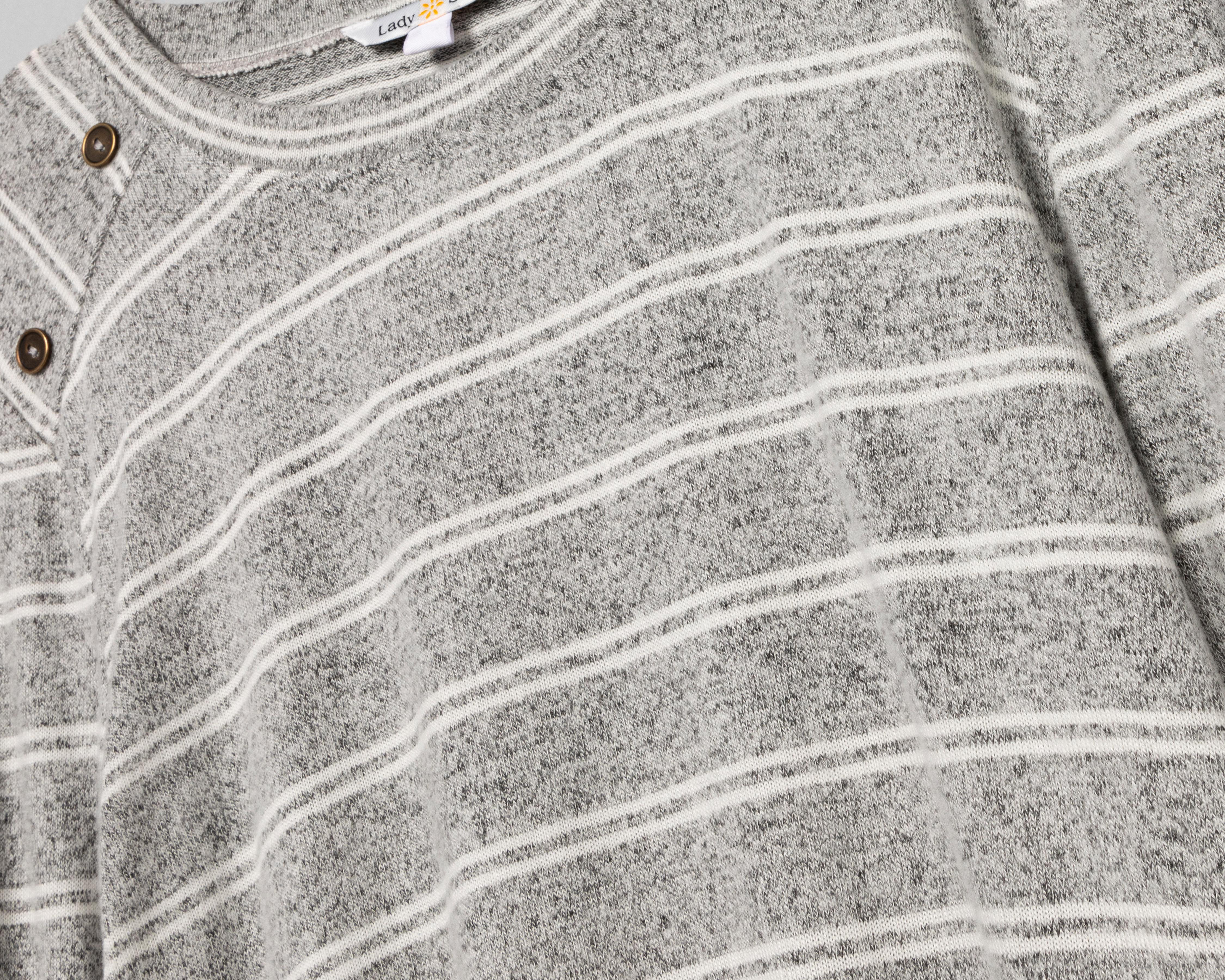Foto 3 | Blusa Lady Sun Manga Larga Rayada