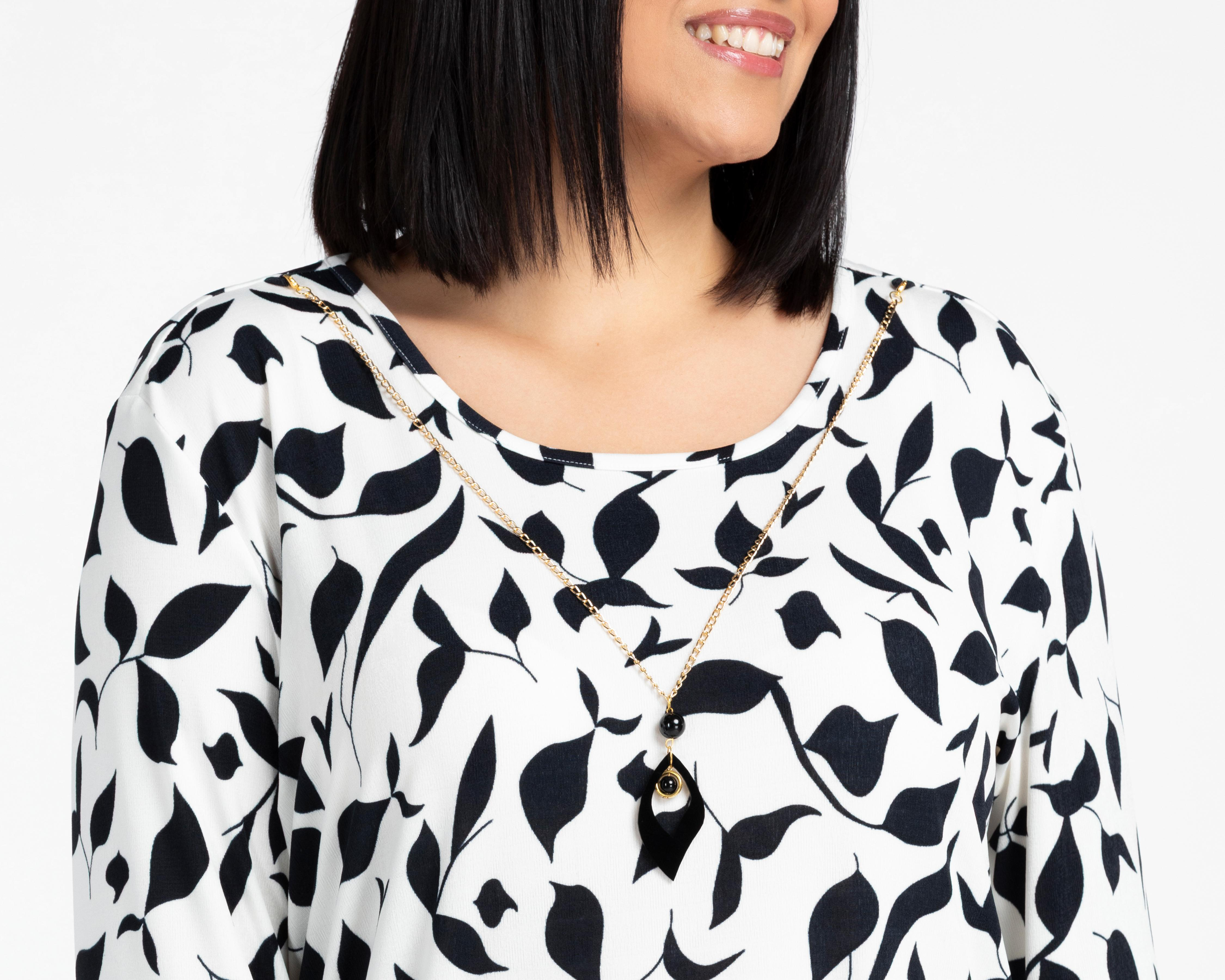 Foto 5 pulgar | Blusa con Collar Sahara para Mujer