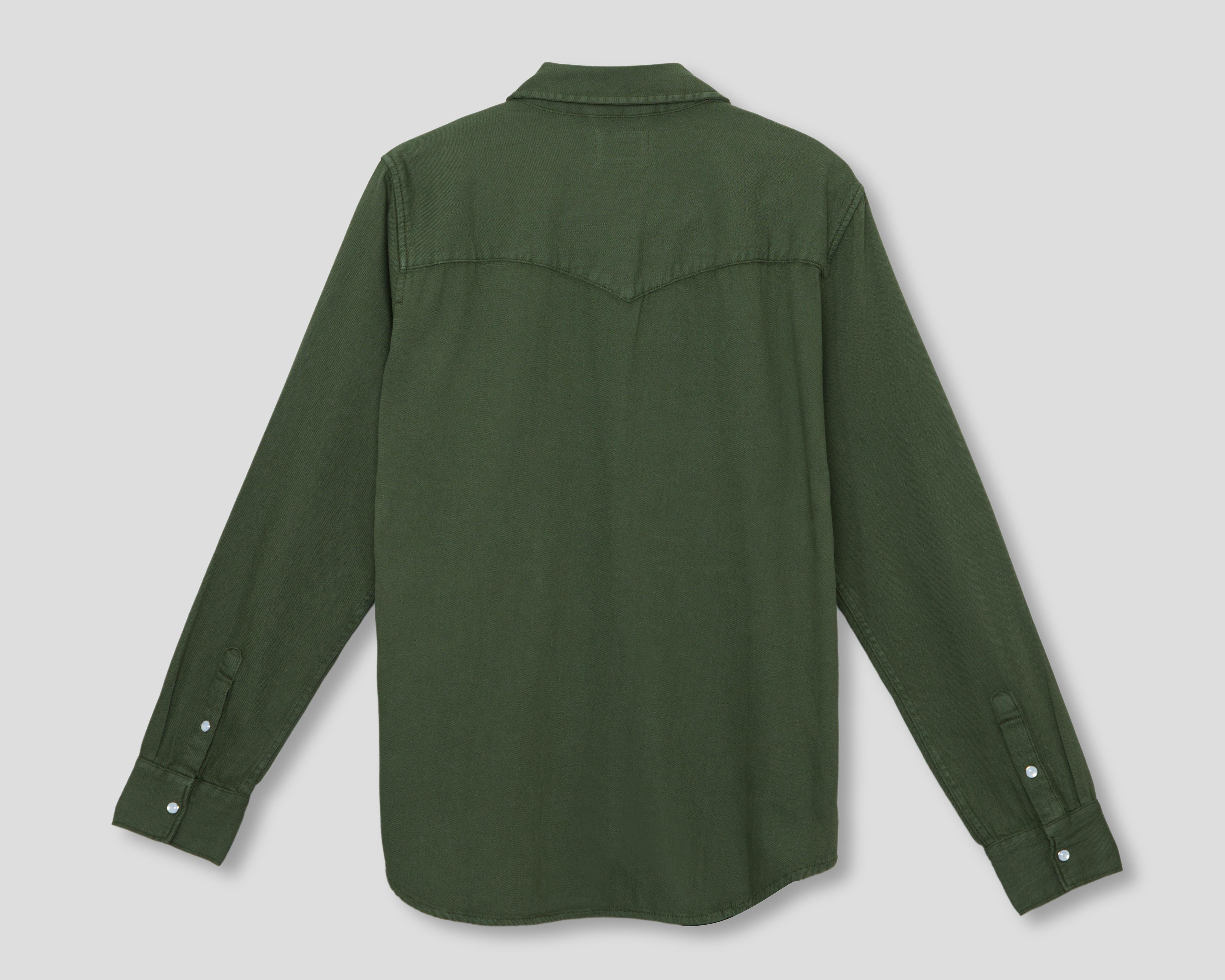 Foto 3 pulgar | Camisa Levi's Verde para Mujer