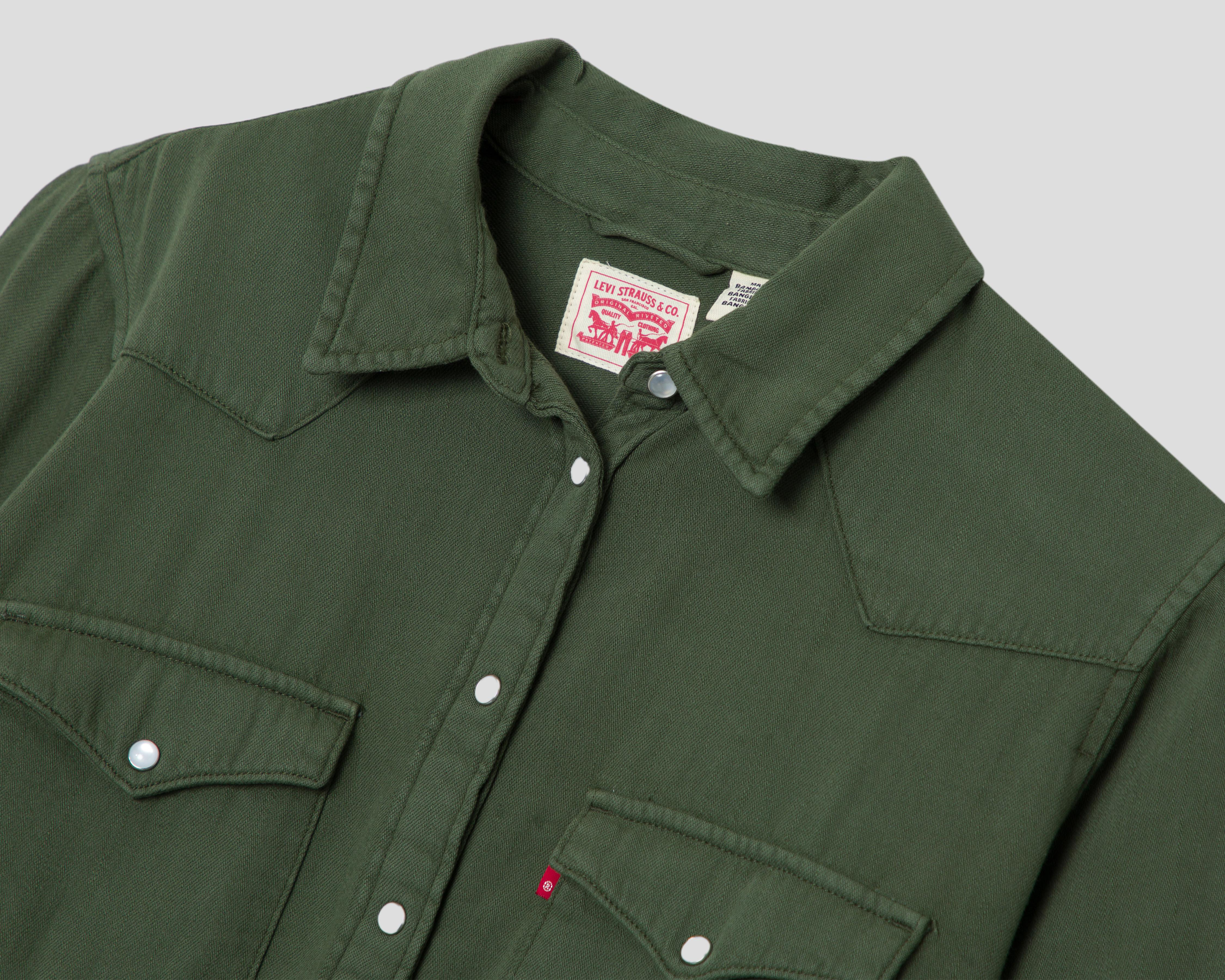 Foto 4 pulgar | Camisa Levi's Verde para Mujer