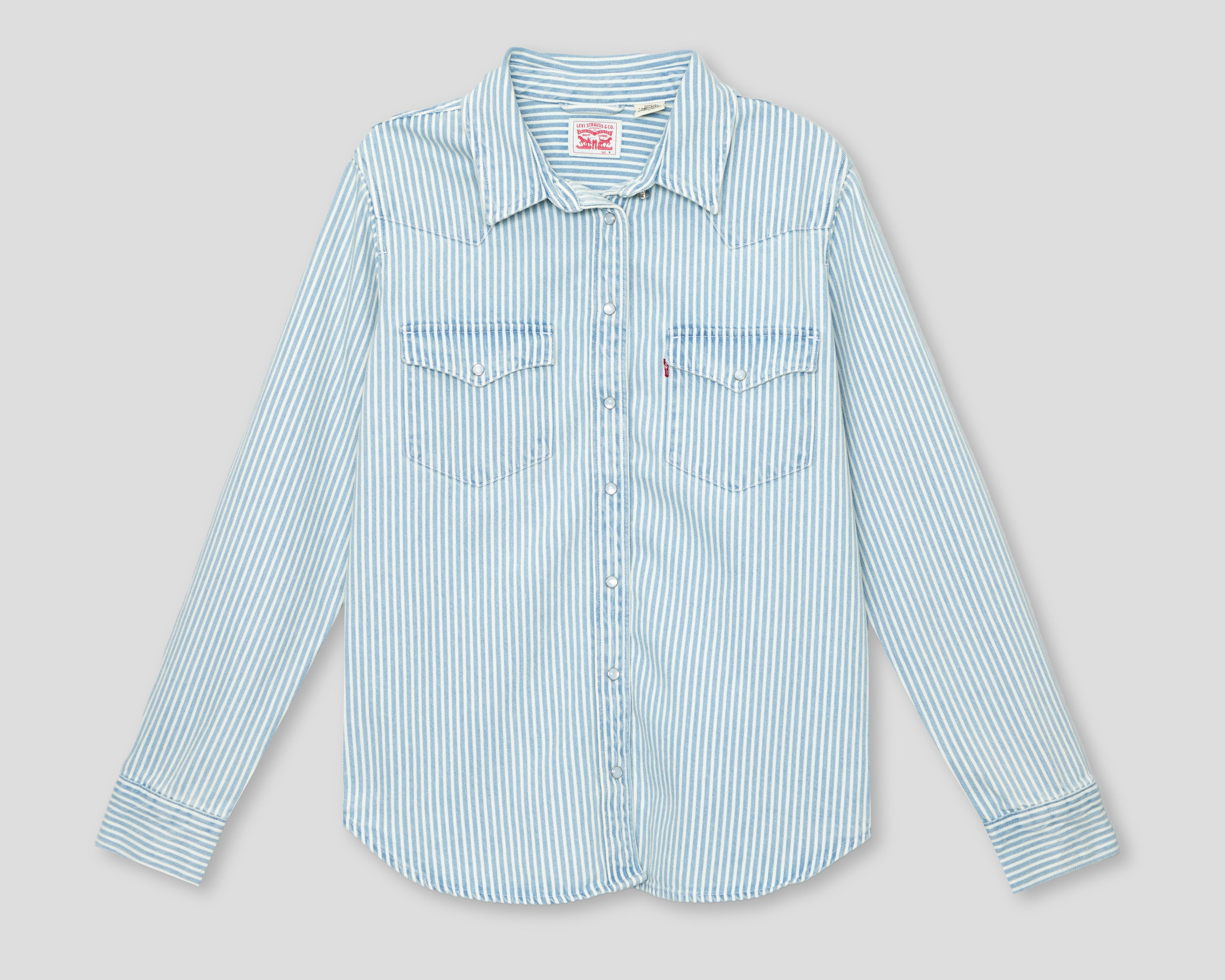 Foto 2 pulgar | Camisa Levi's de Rayas para Mujer