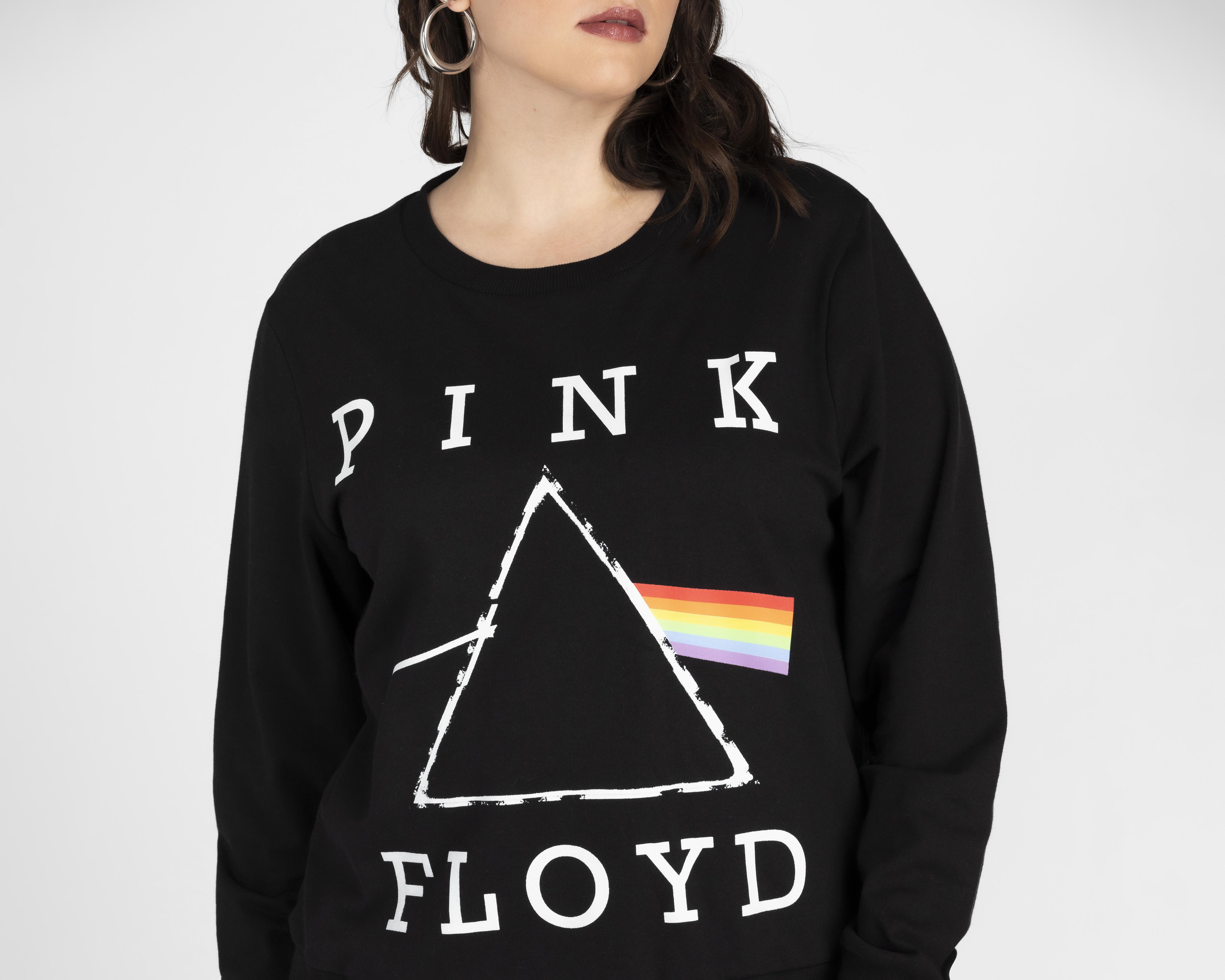 Foto 4 pulgar | Sudadera Pink Floyd Negra Estampada