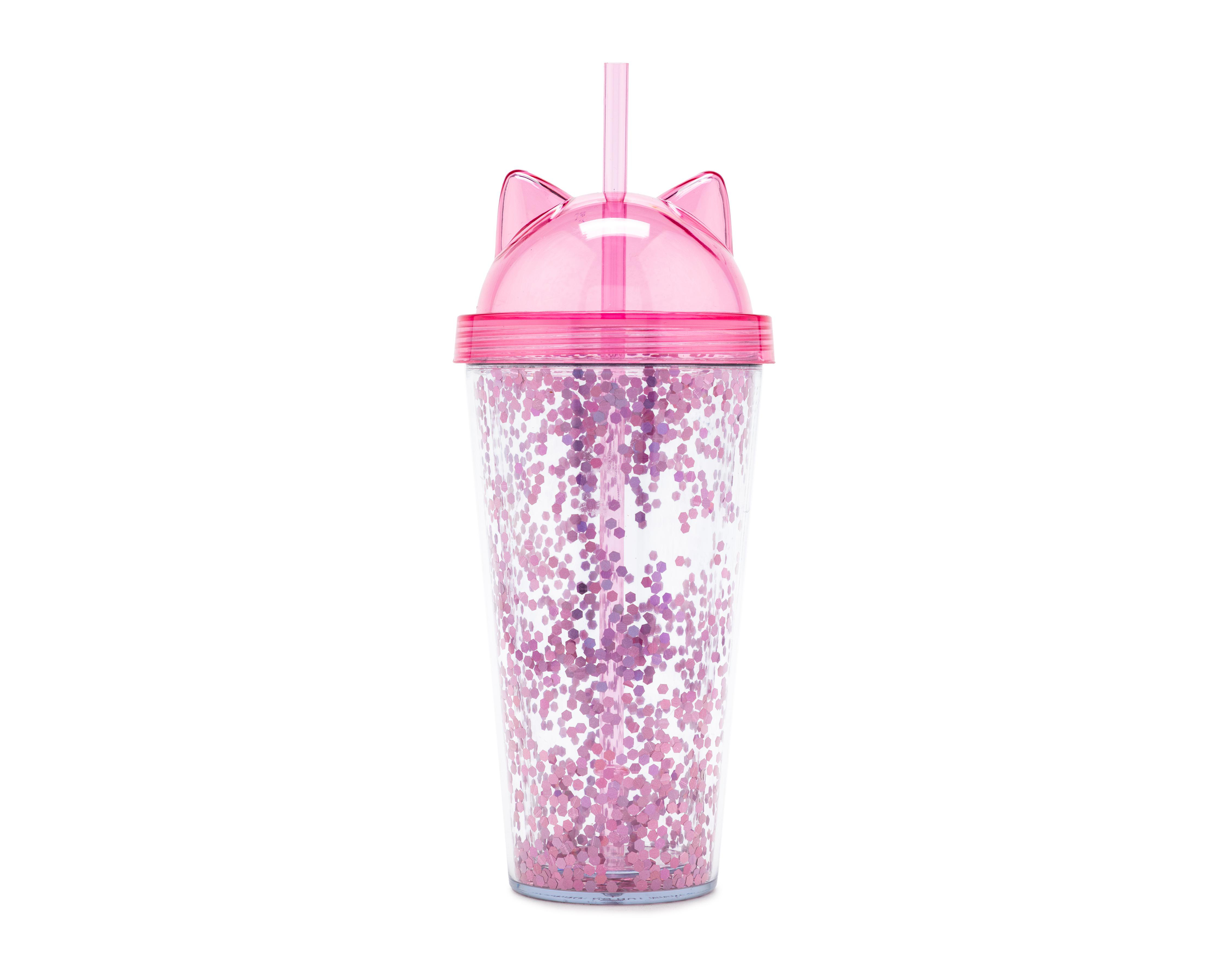 Foto 2 pulgar | Vaso con Popote de Plástico 18 Forever 600 ml