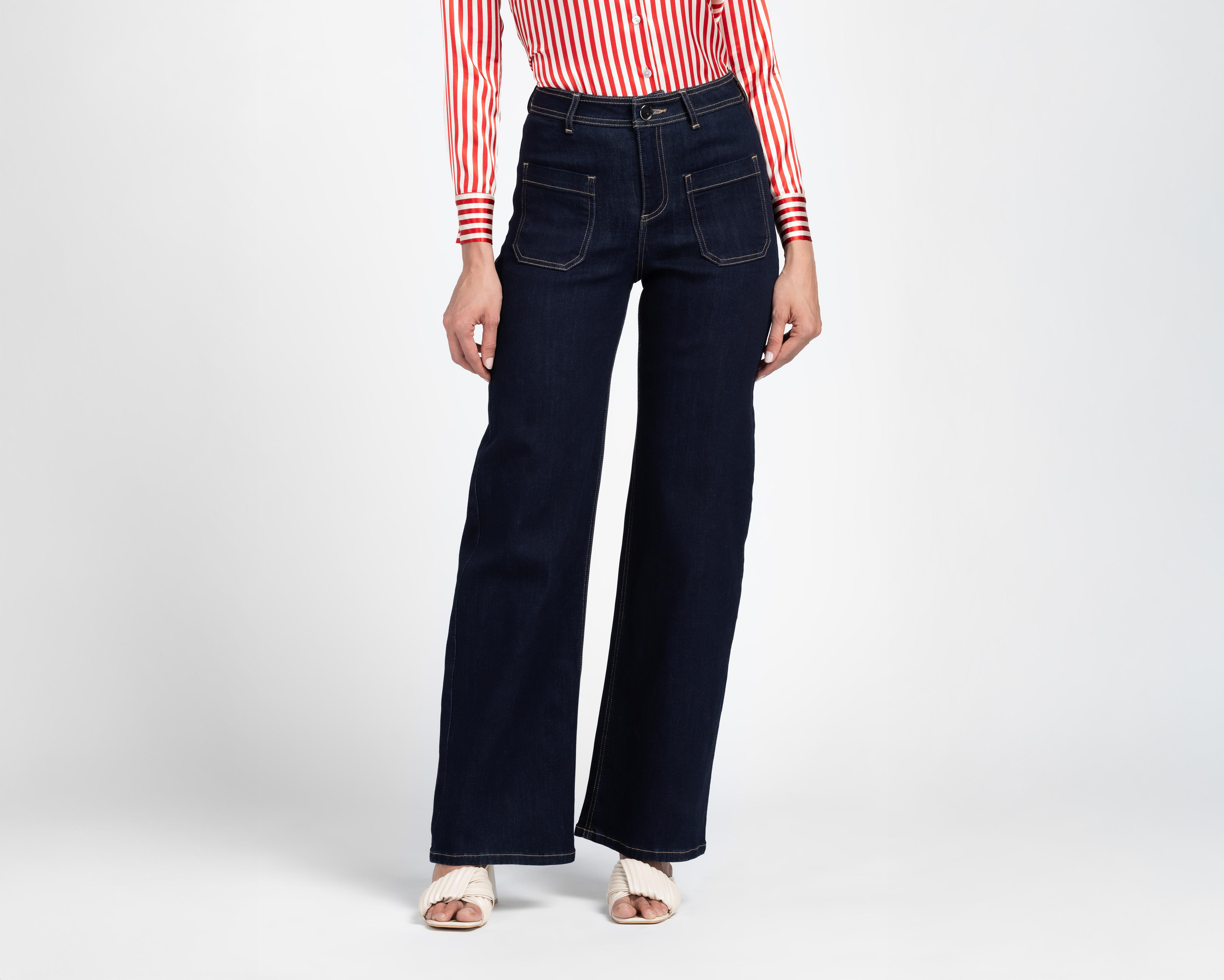 Foto 2 pulgar | Jeans Wide Leg Sahara para Mujer
