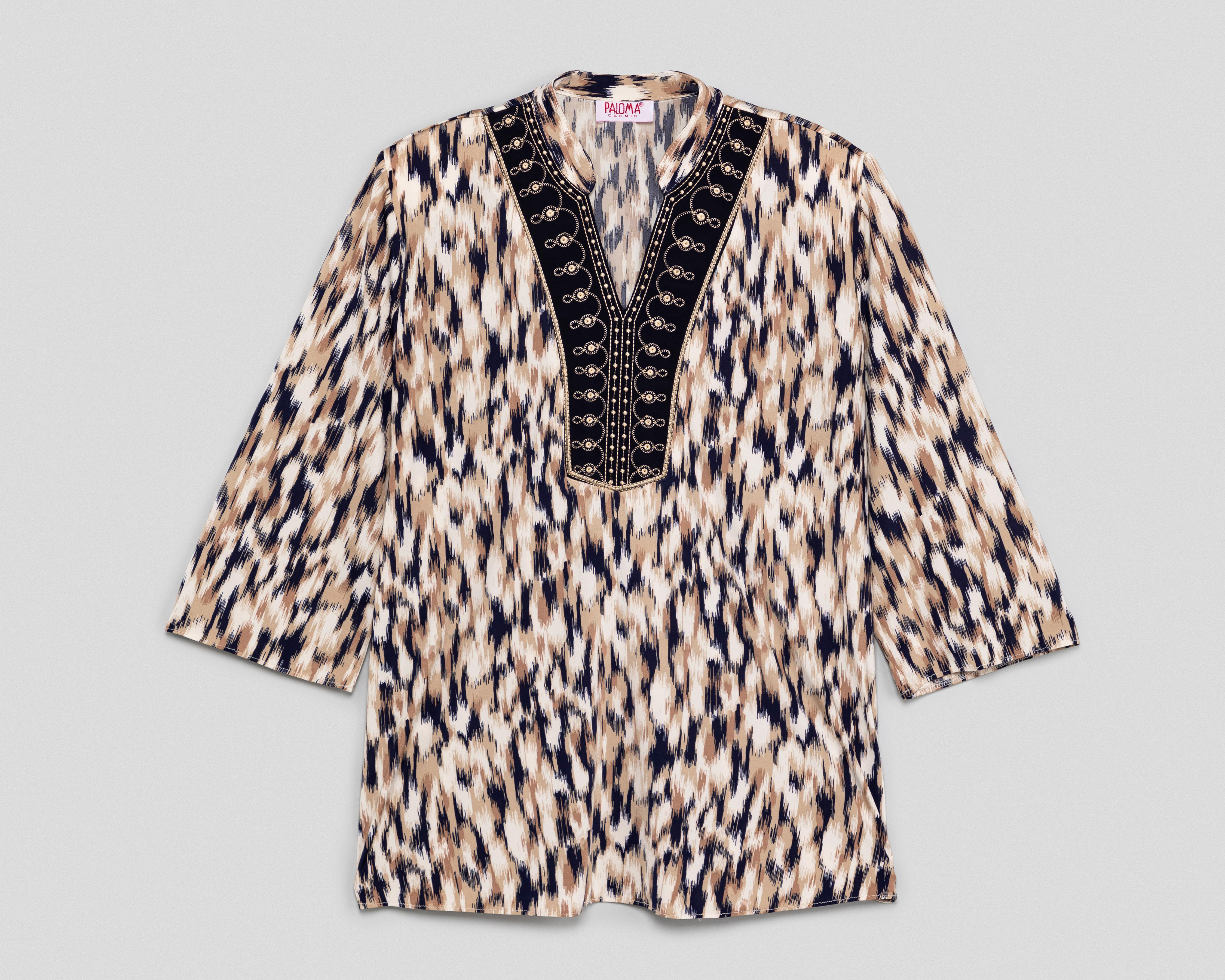 Foto 2 pulgar | Blusa Paloma Carmín Estampada para Mujer