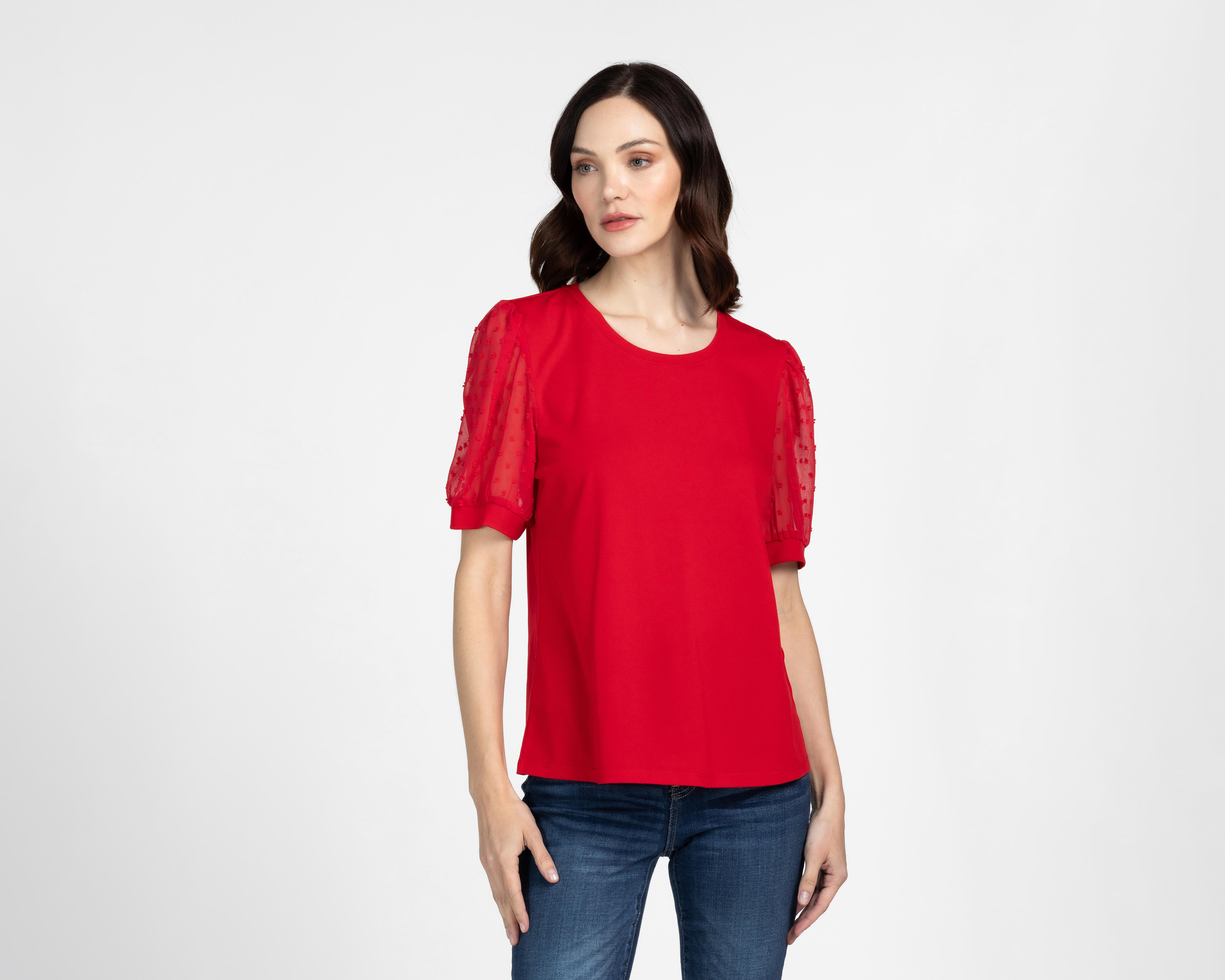 Foto 2 pulgar | Blusa Sahara Manga Corta para Mujer