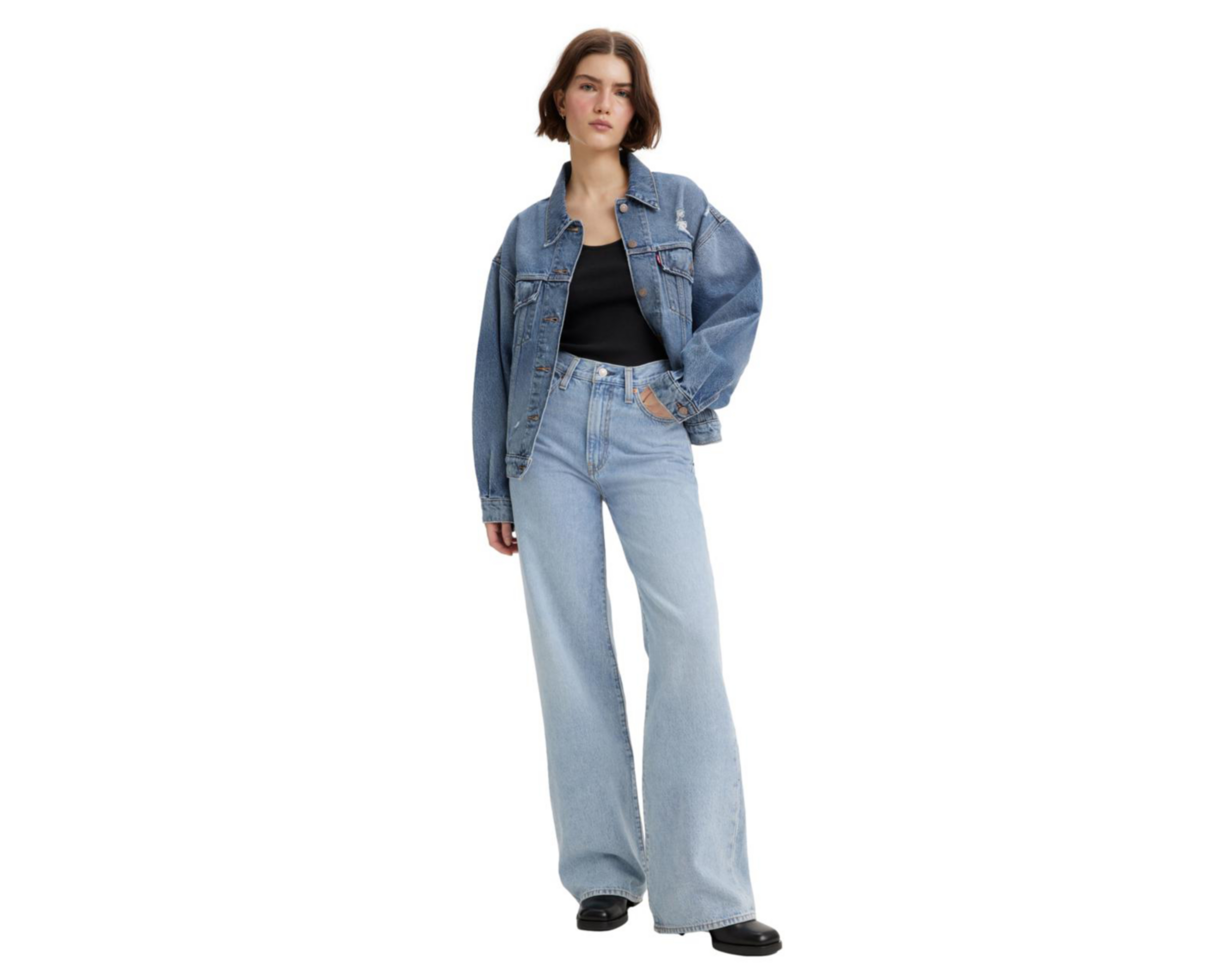 Foto 5 pulgar | Jeans Levi's Ribcage Wide Leg para Mujer