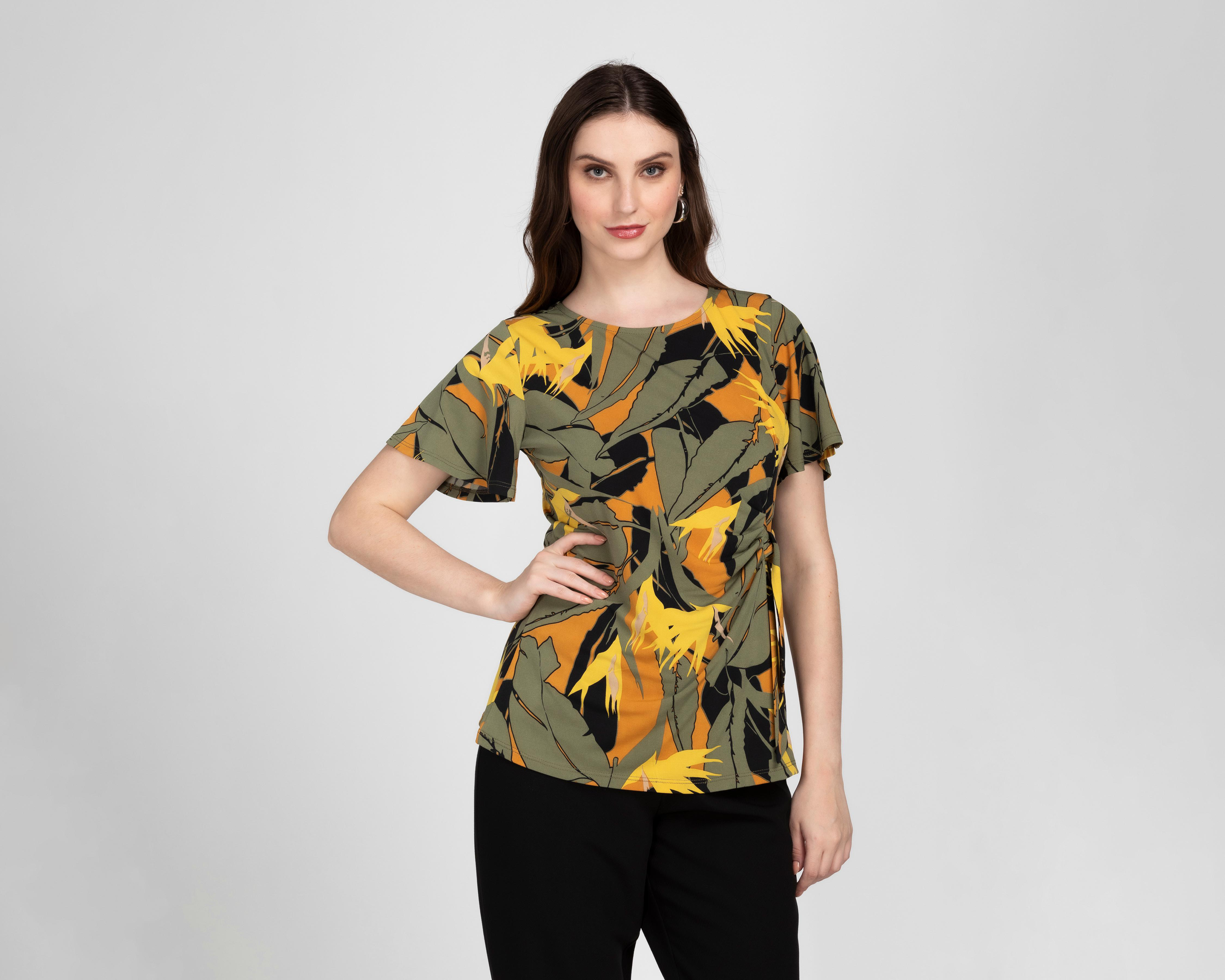 Foto 2 pulgar | Blusa Sahara Manga Corta para Mujer