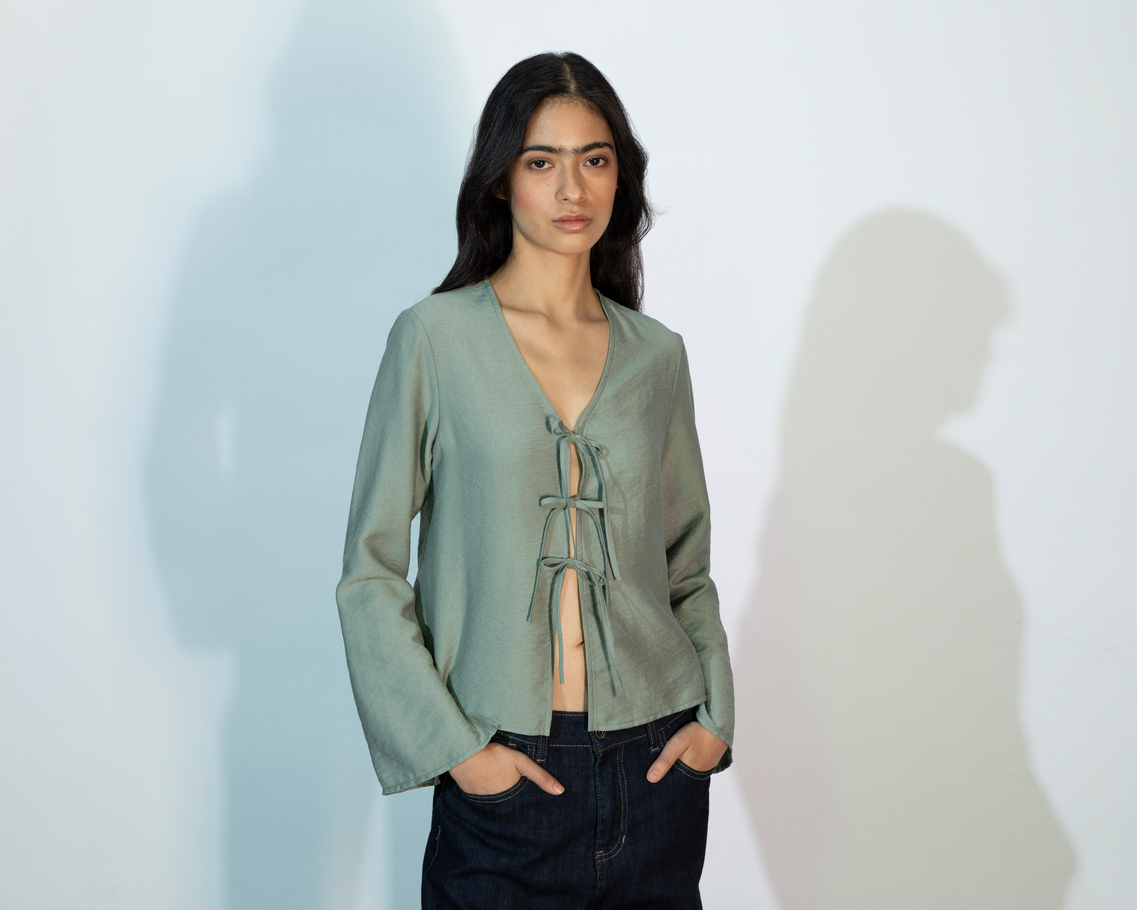 Foto 2 | Blusa Strona con Amarres para Mujer