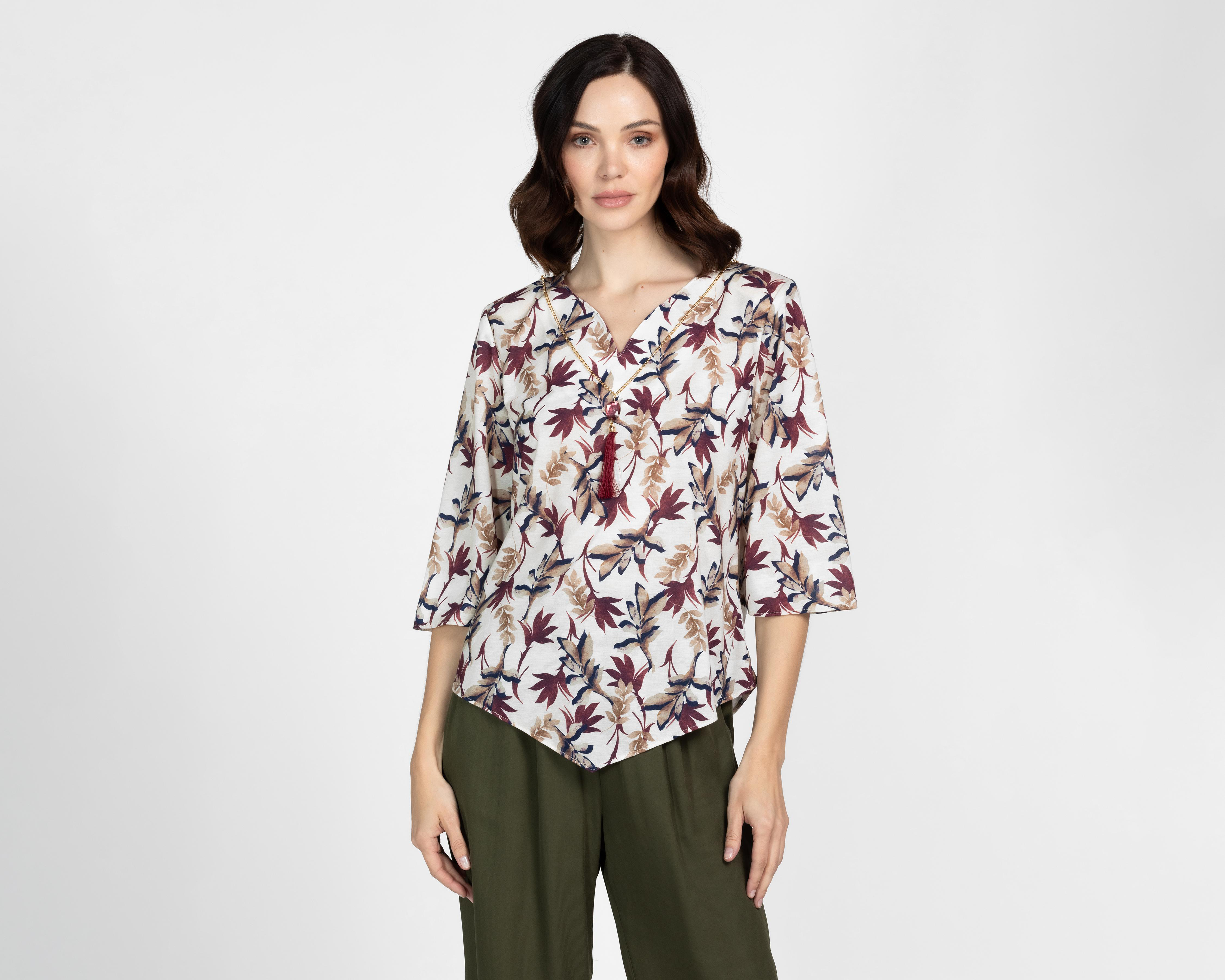 Foto 1 | Blusa Paloma con Collar para Mujer