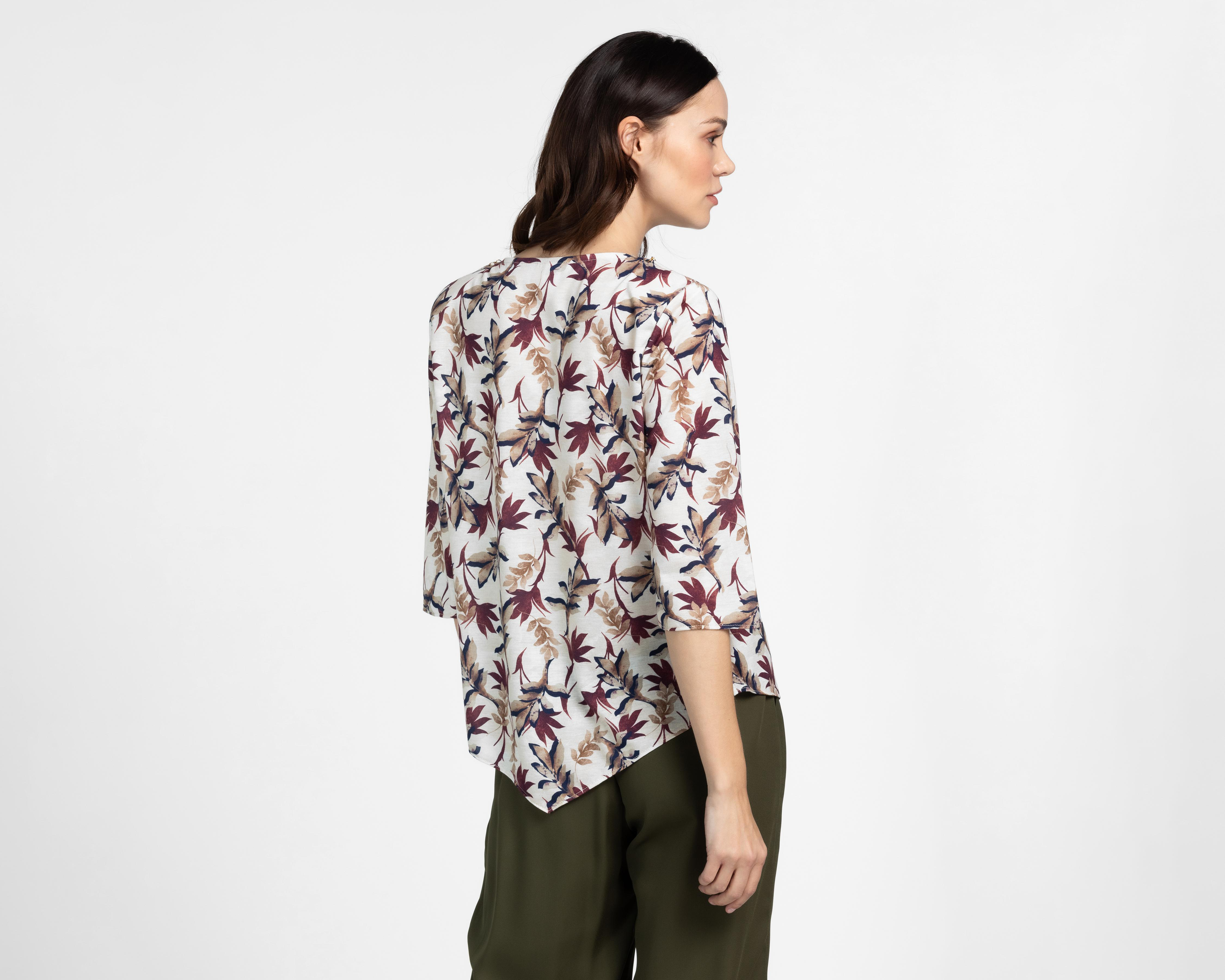 Foto 4 pulgar | Blusa Paloma con Collar para Mujer