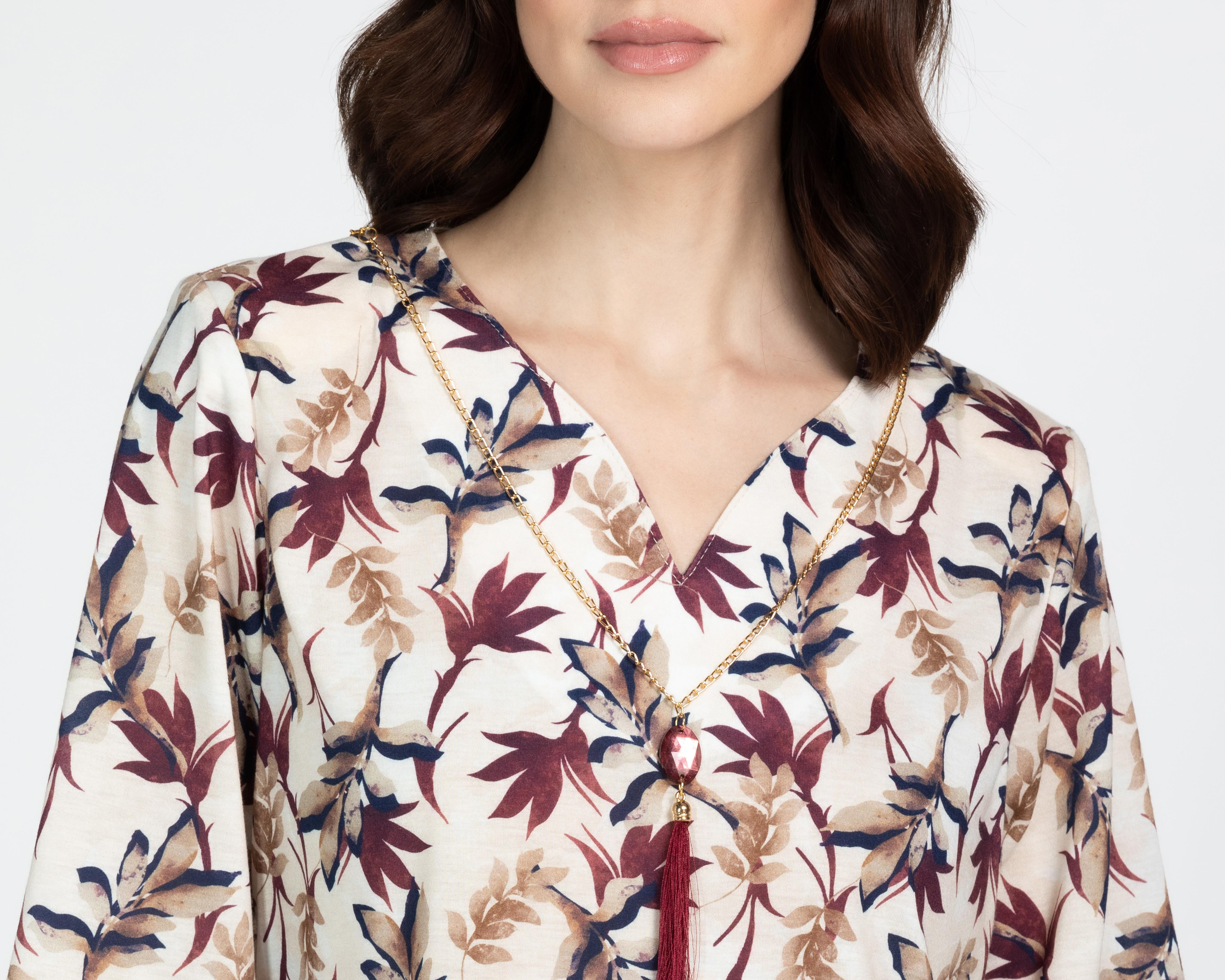 Foto 4 | Blusa Paloma con Collar para Mujer