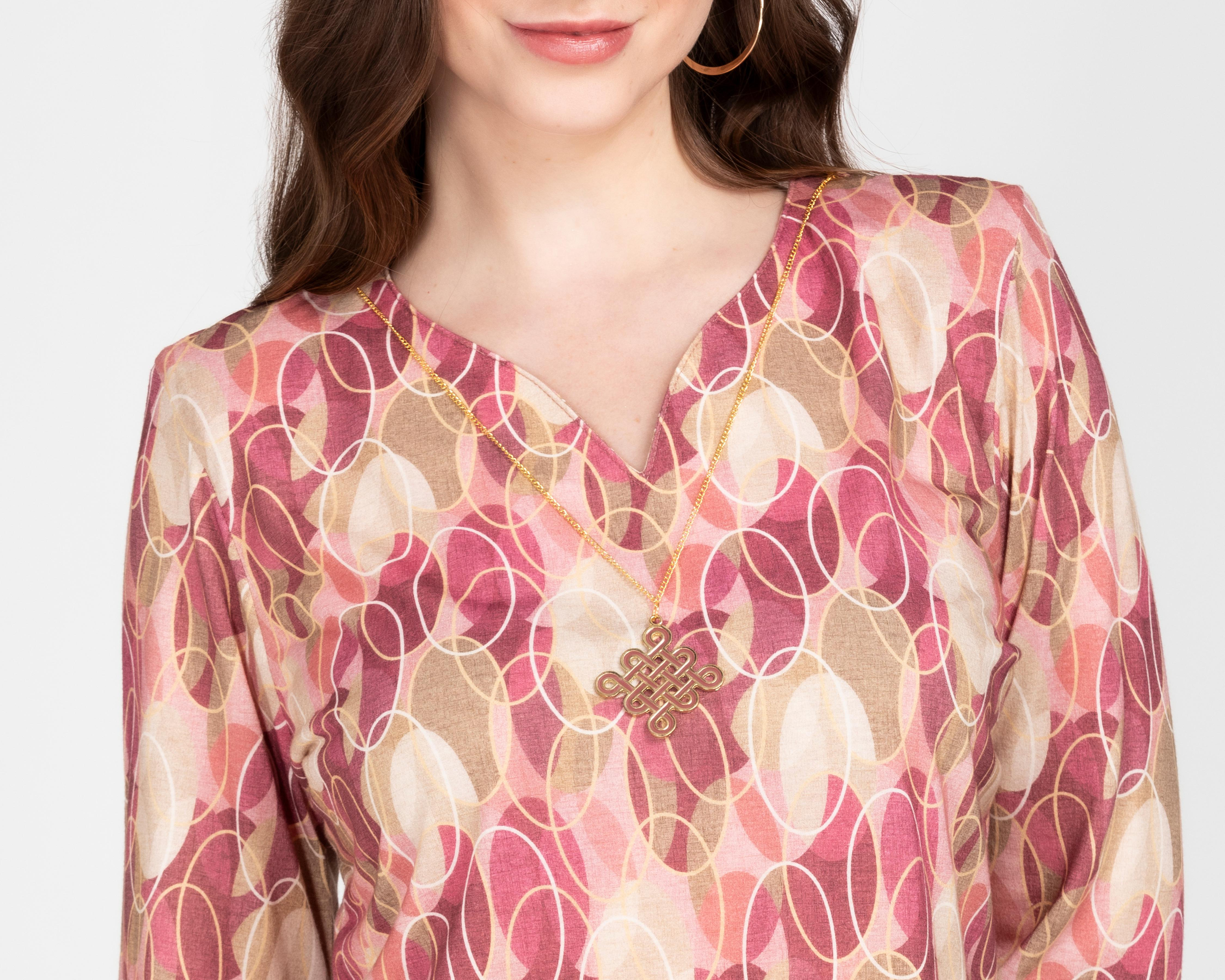 Foto 7 | Blusa Paloma con Collar para Mujer