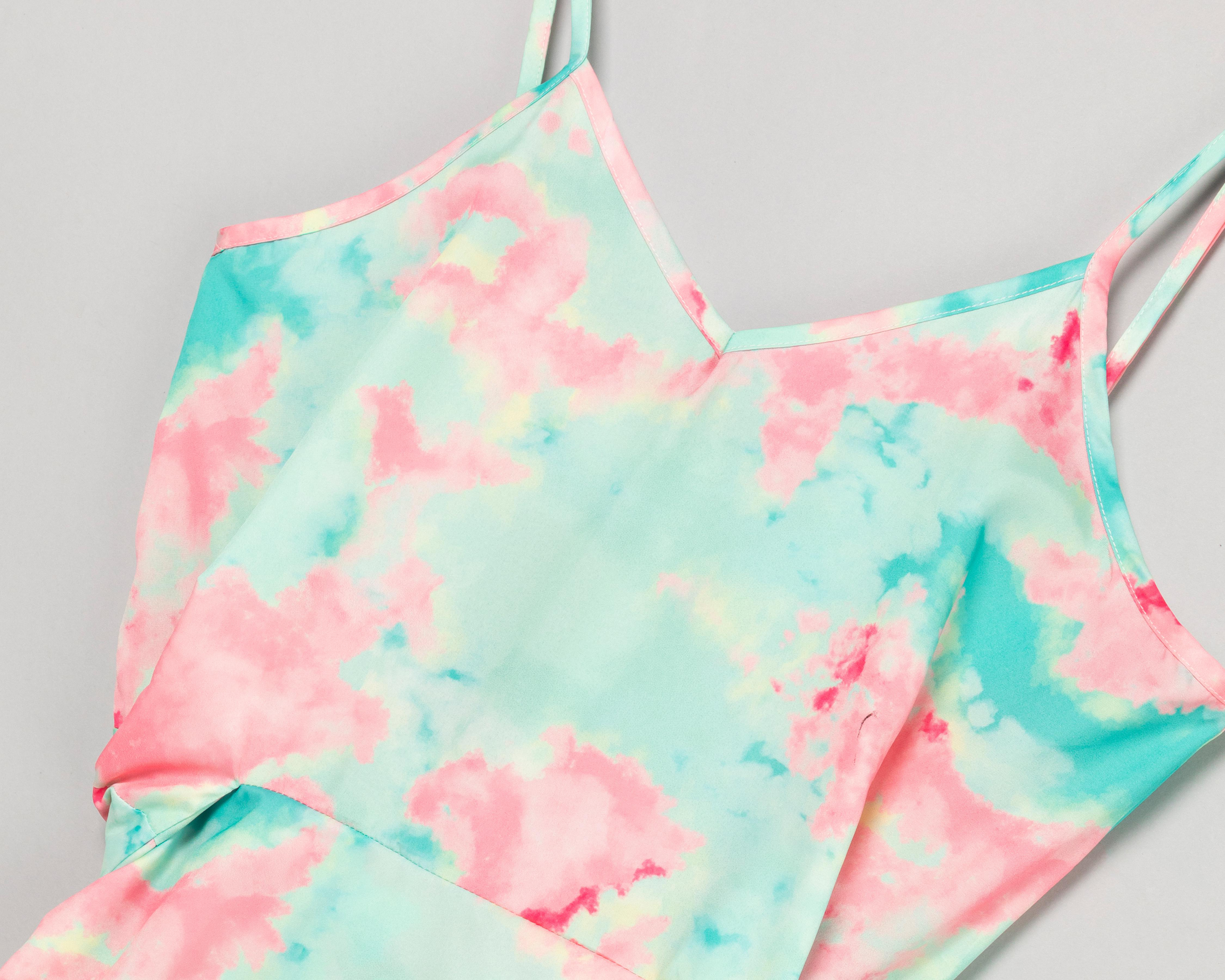 Foto 7 | Vestido Sahara Casual de Tirantes Estampado Tie-Dye