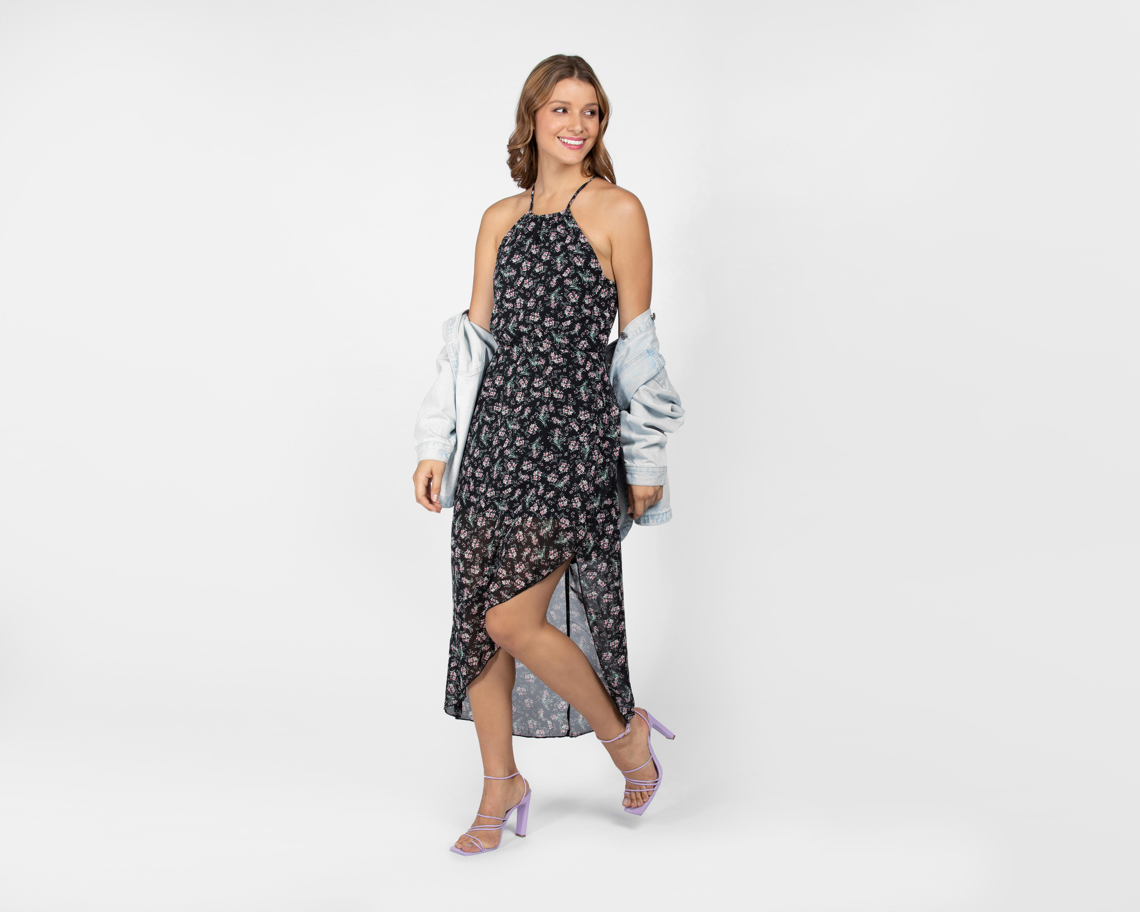 Foto 2 | Vestido Sahara Casual Cuello Halter con Estampado Floral