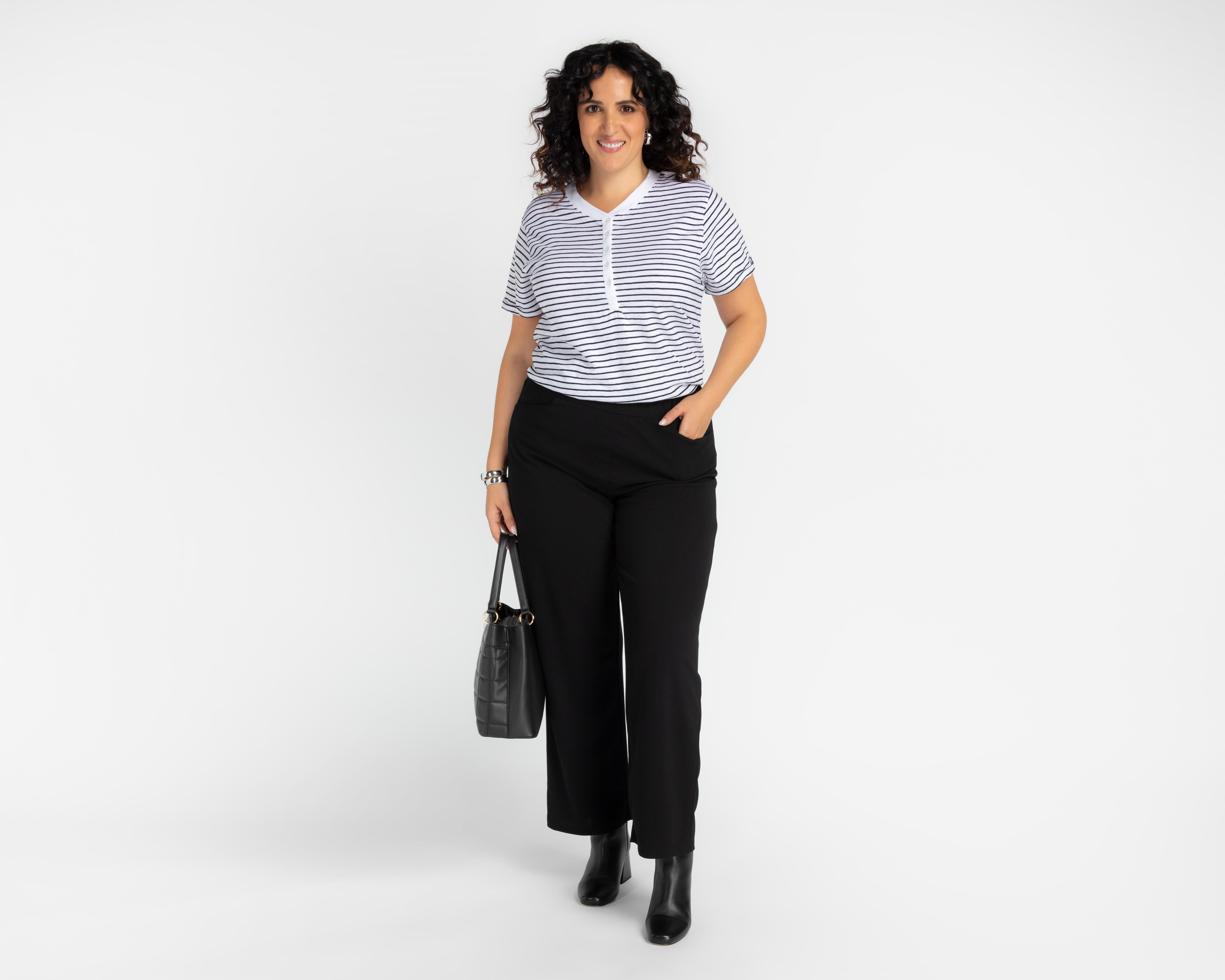 Foto 3 pulgar | Pantalón de Vestir Sahara Negro para Mujer