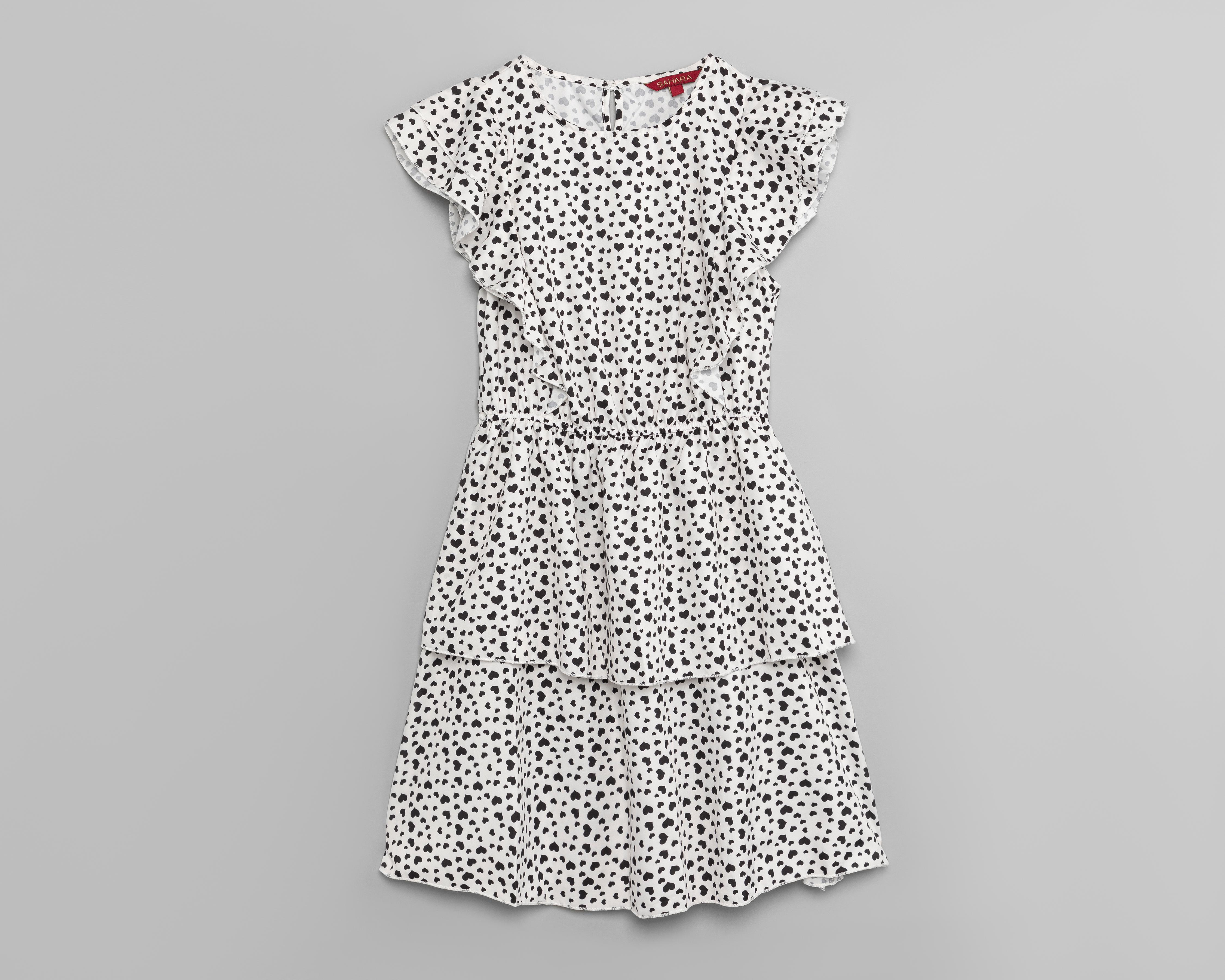 Foto 7 pulgar | Vestido Sahara Casual Blanco con Estampado Olanes