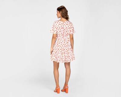 Foto 3 | Vestido Sahara Casual Escote Cruzado Blanco con Miniprint