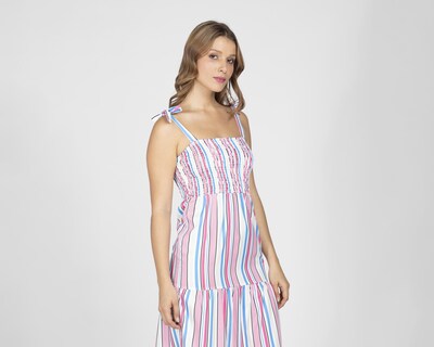 Foto 4 | Vestido Sahara Casual Largo a Rayas