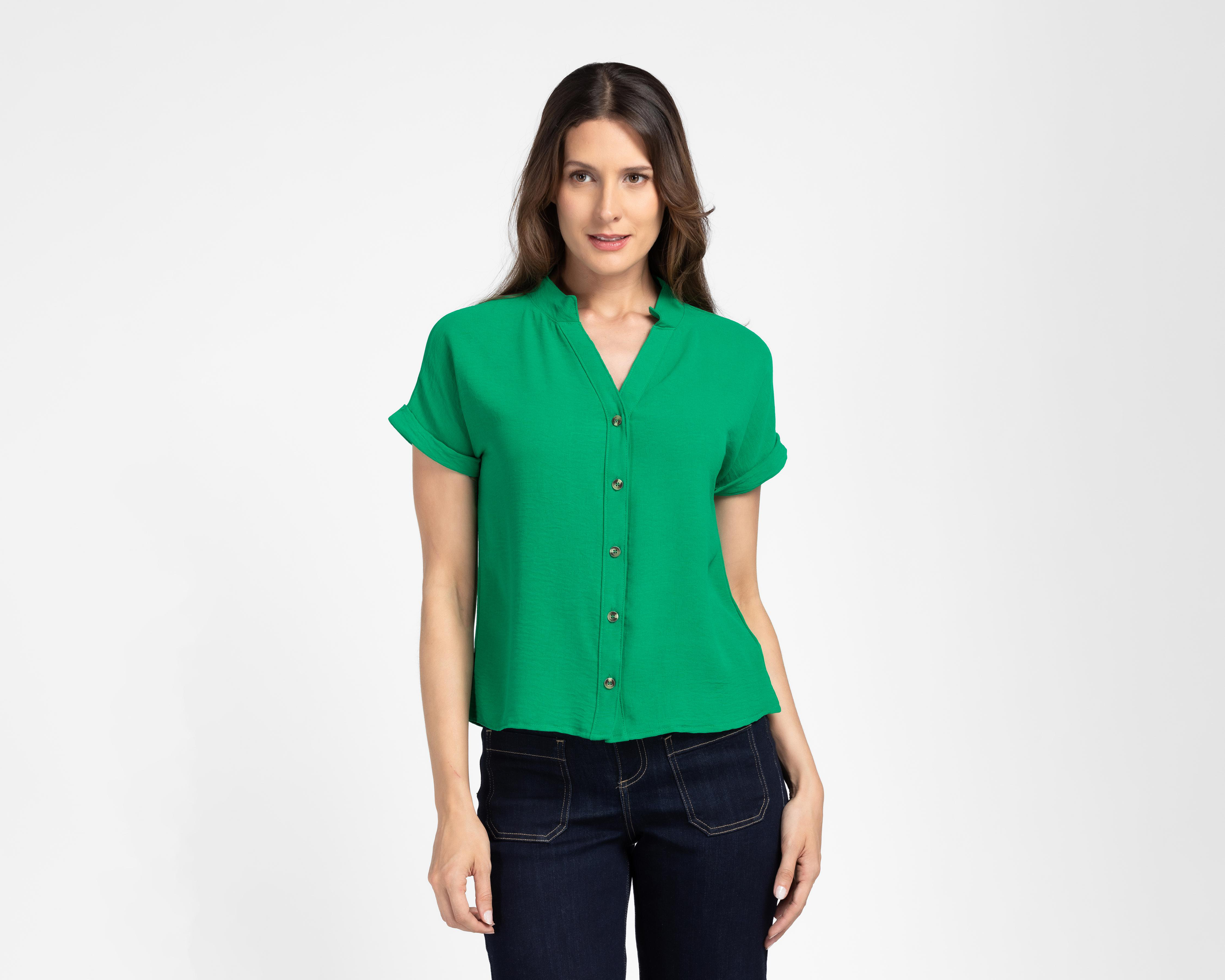 Foto 2 pulgar | Blusa de Manga Corta Sahara para Mujer