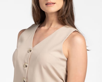 Foto 4 | Chaleco Beige Sahara para Mujer