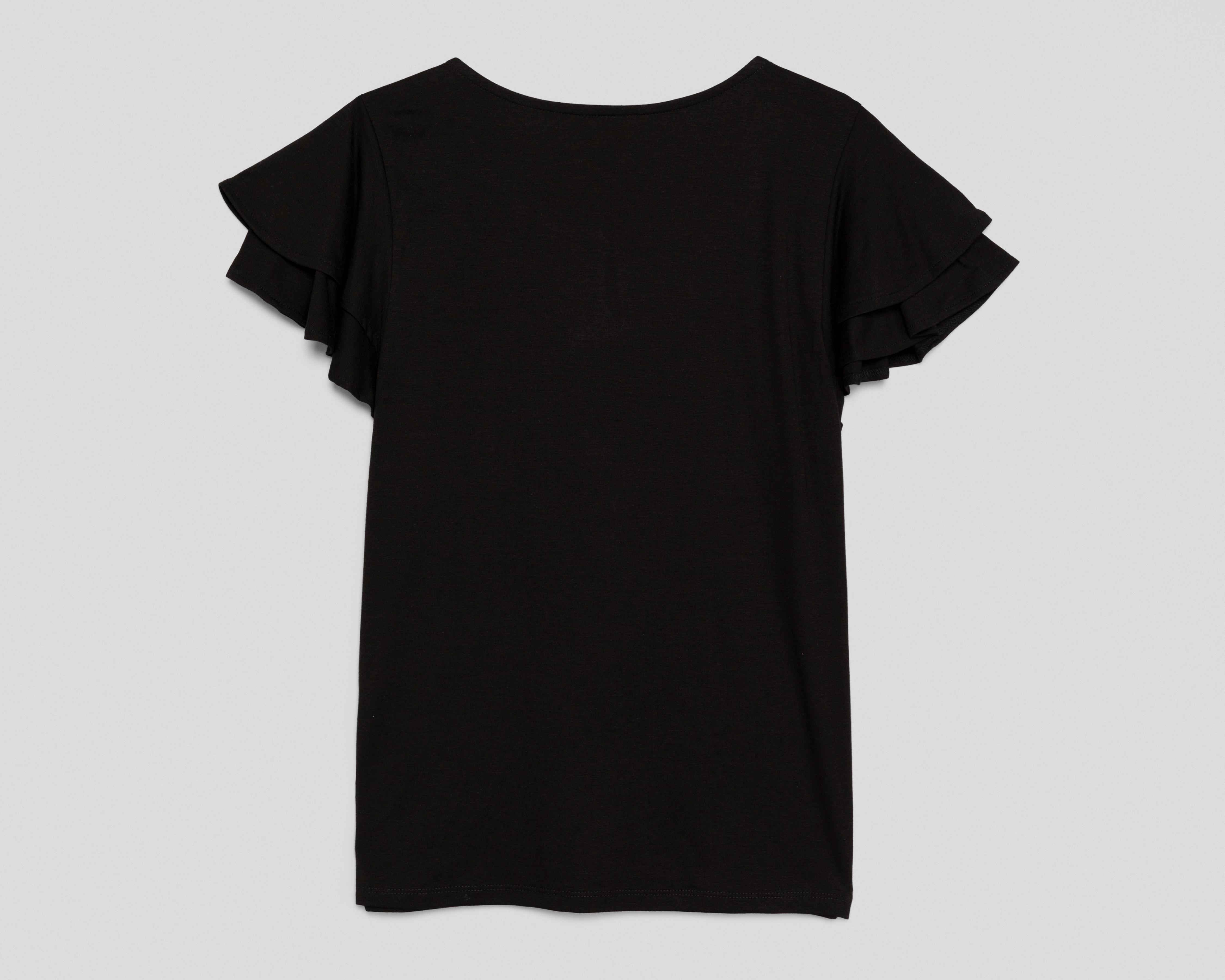 Foto 3 pulgar | Playera Negra Sahara para Mujer