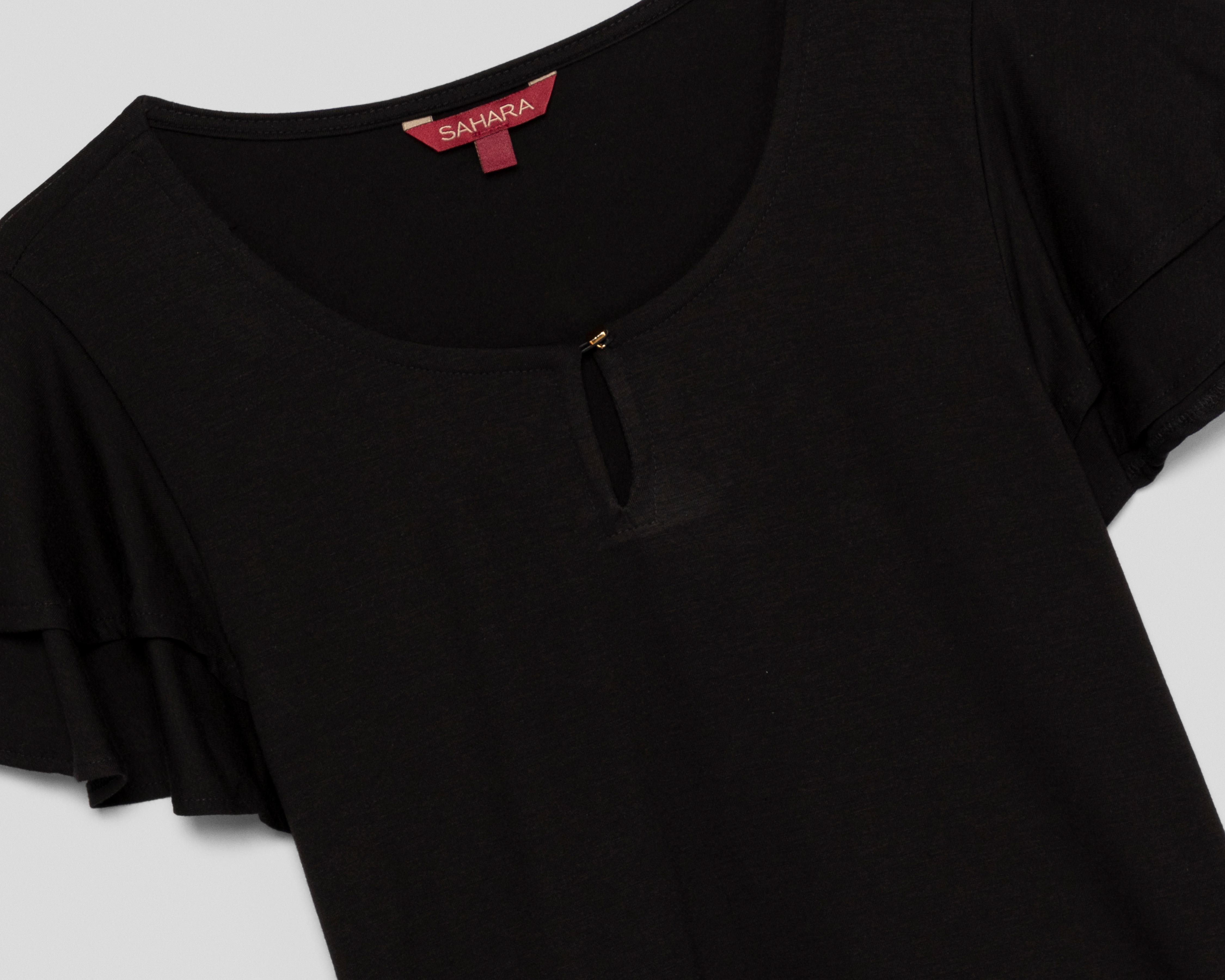 Foto 4 pulgar | Playera Negra Sahara para Mujer