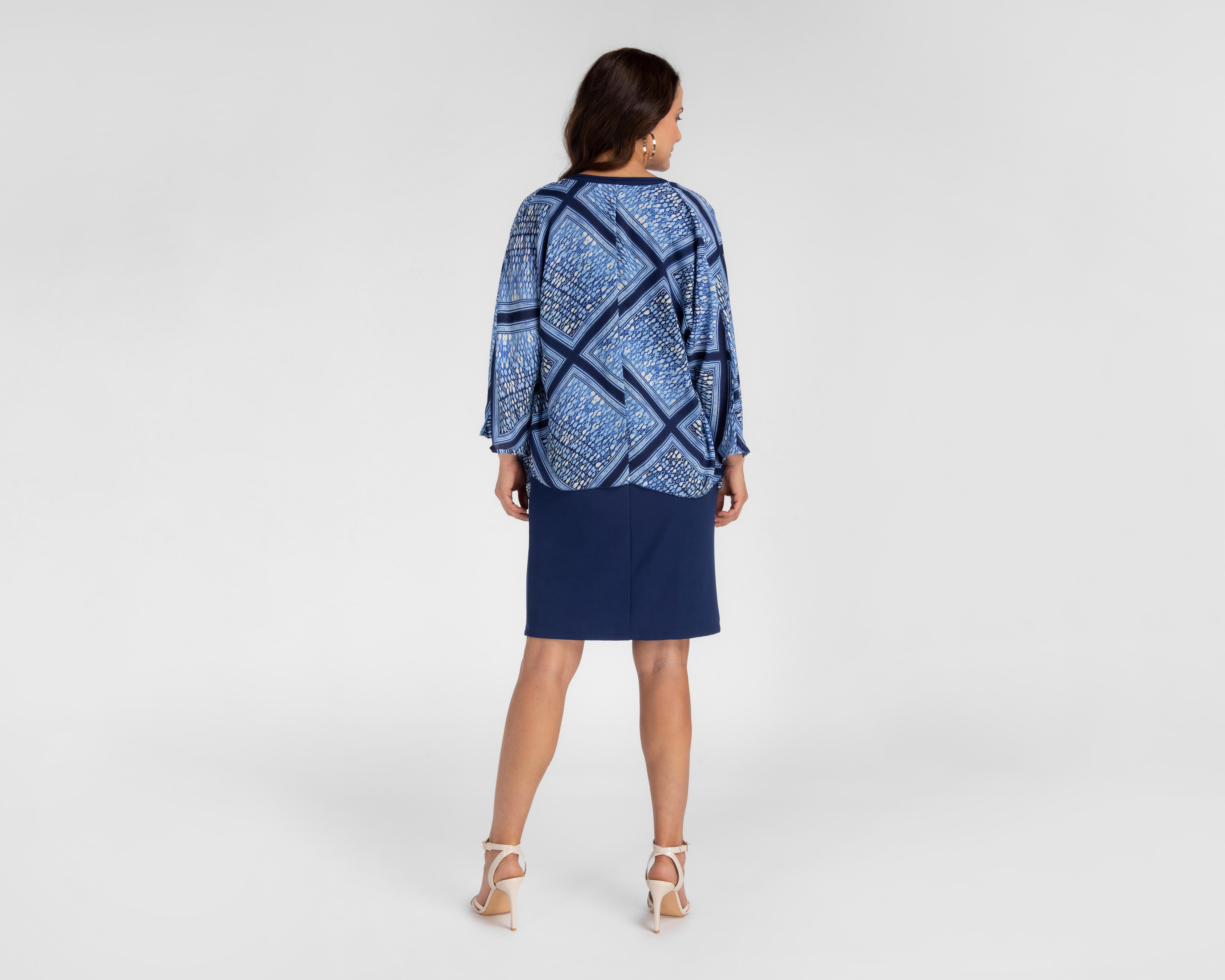 Foto 4 pulgar | Vestido Casual Lady Sun Azul con Collar y Ensamble