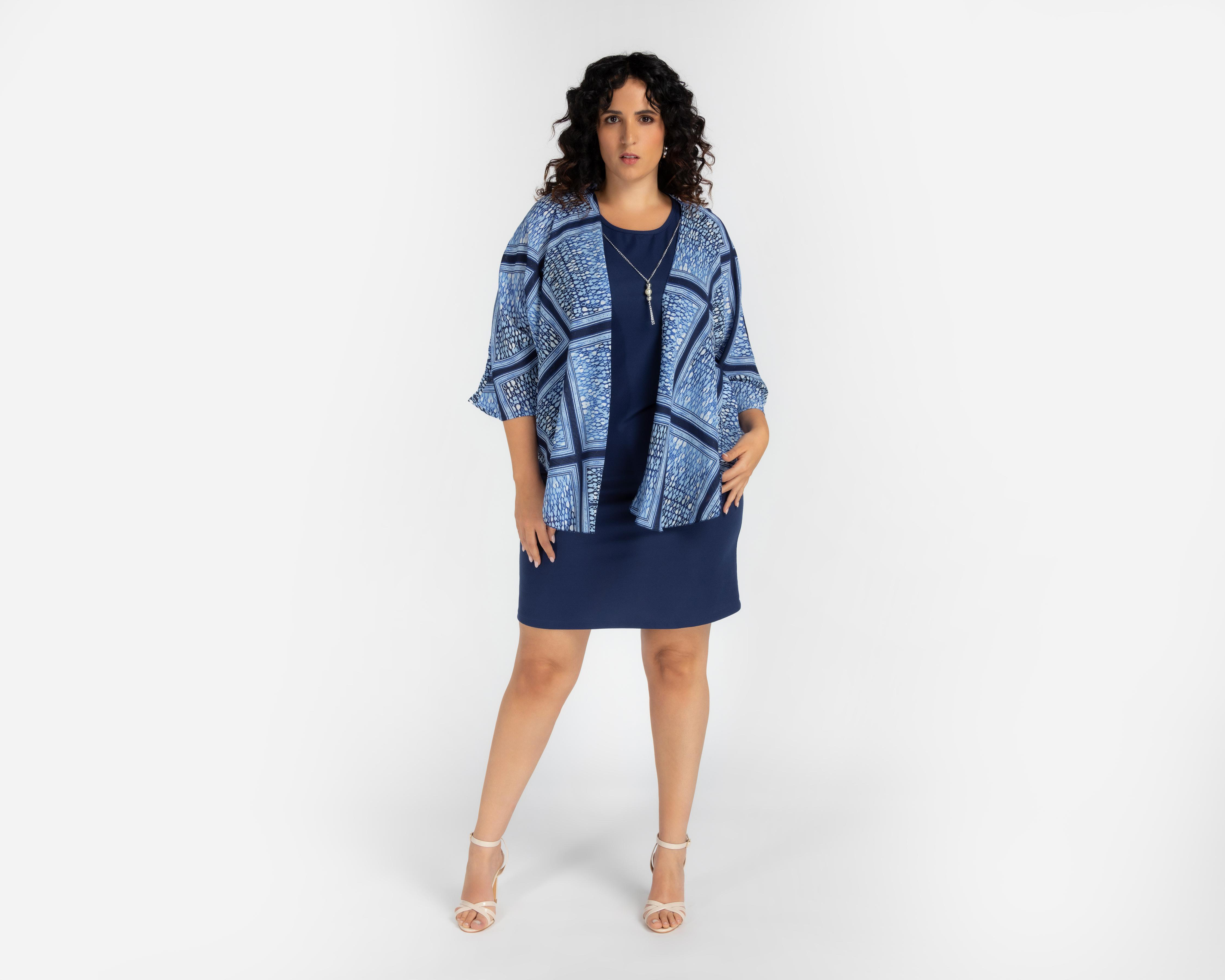 Foto 5 pulgar | Vestido Casual Lady Sun Azul con Collar y Ensamble