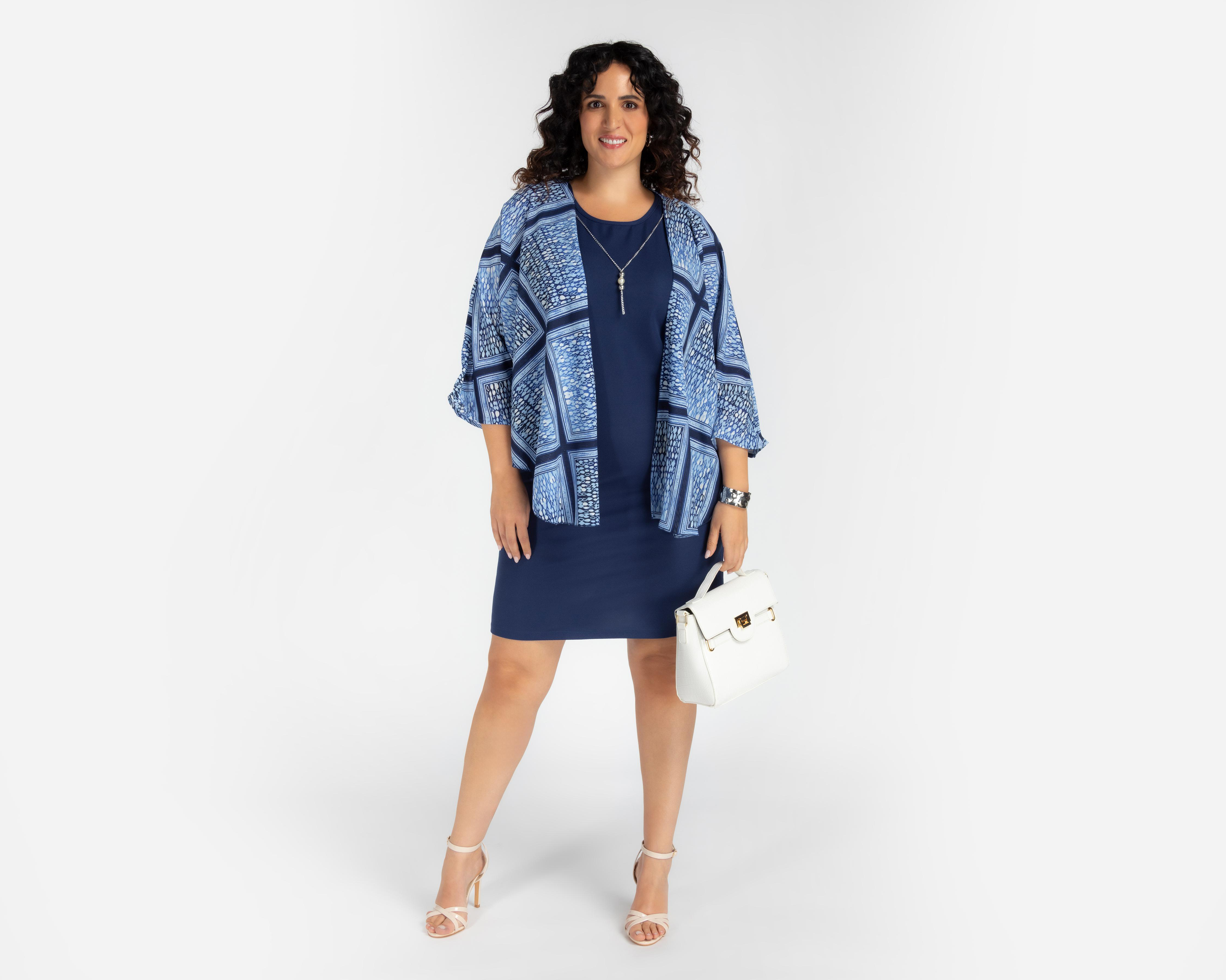 Foto 6 pulgar | Vestido Casual Lady Sun Azul con Collar y Ensamble