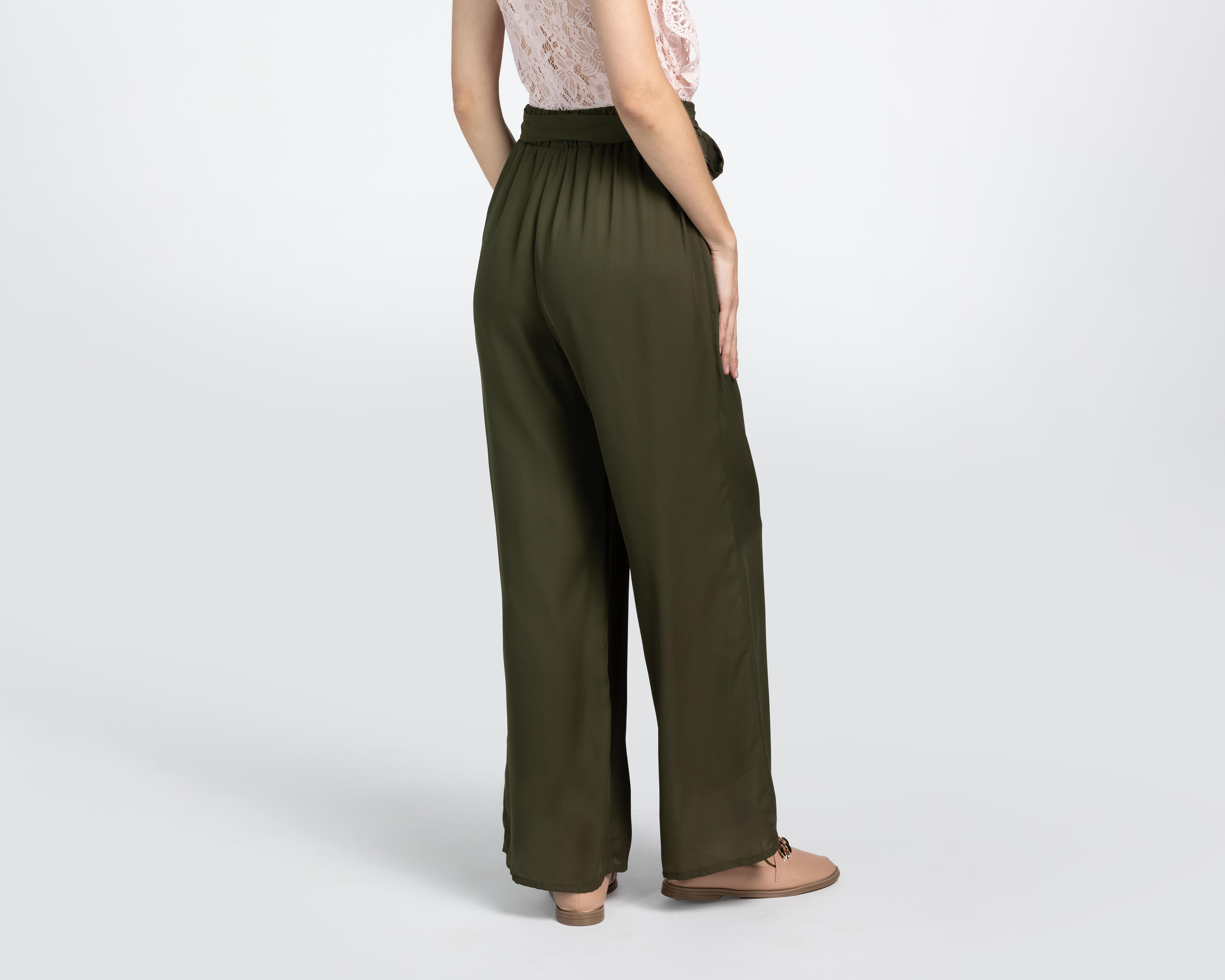 Foto 4 pulgar | Pantalón de Vestir Sahara Verde para Mujer
