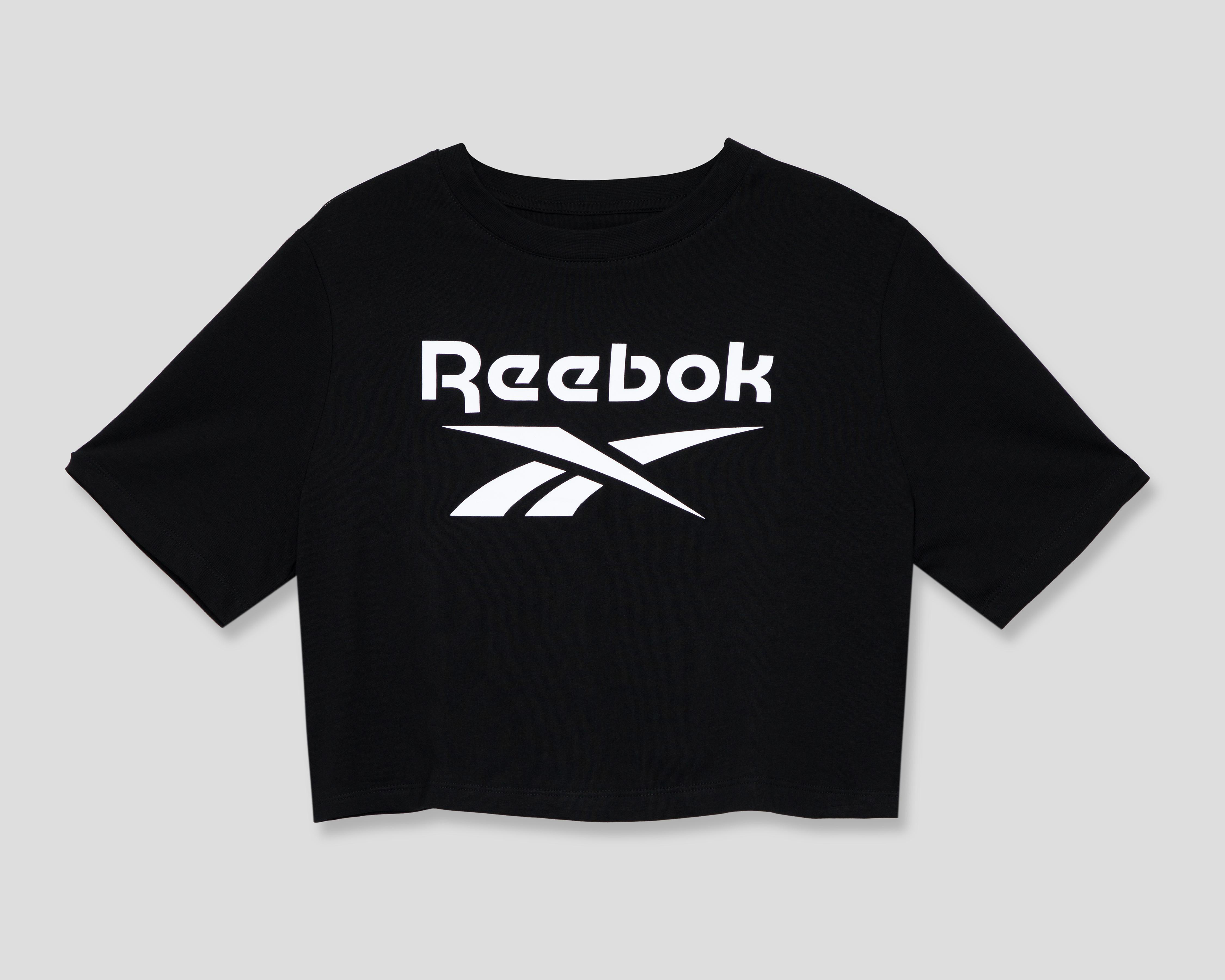 Foto 2 pulgar | Crop Top Reebok Negro para Mujer