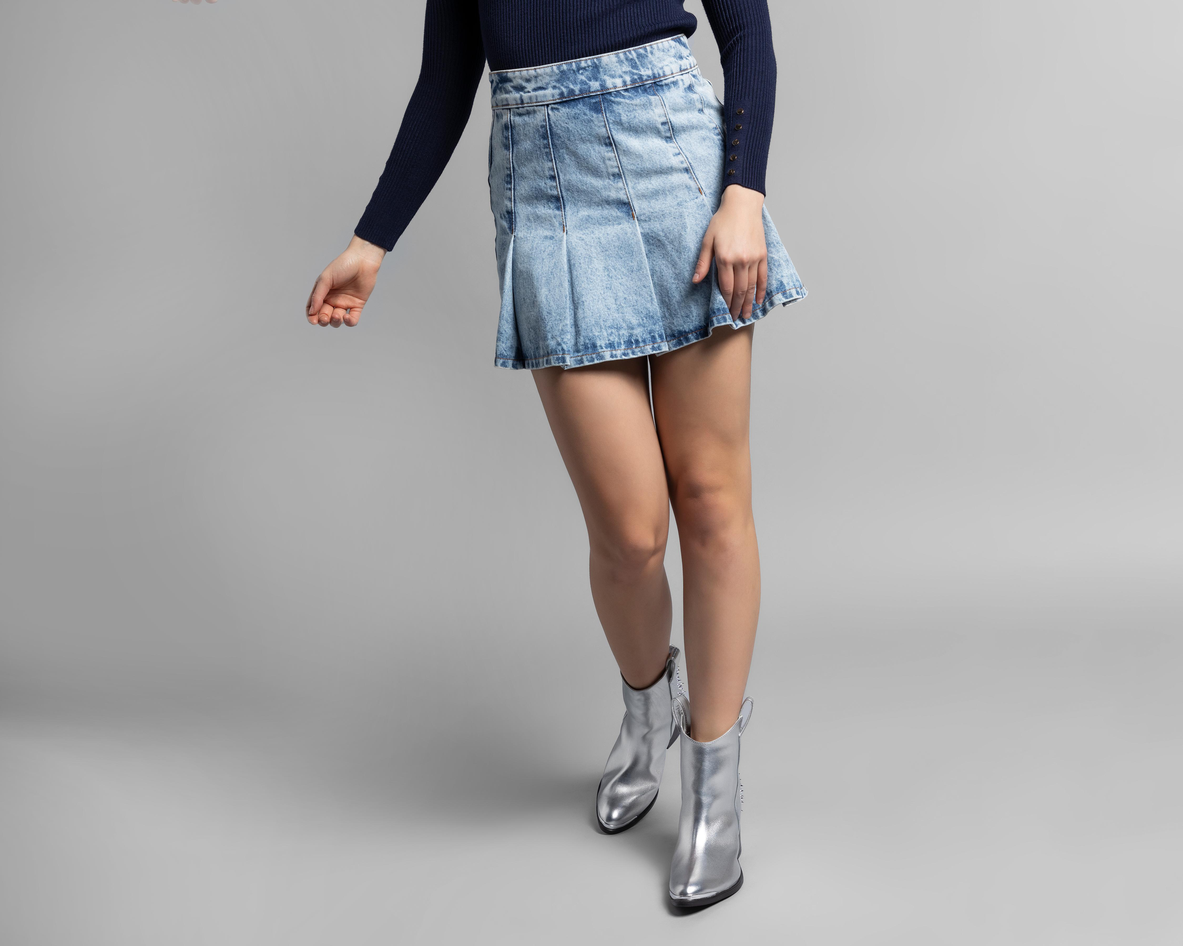 Falda Corta Thinner de Mezclilla