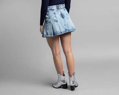 Foto 3 | Falda Corta Thinner de Mezclilla