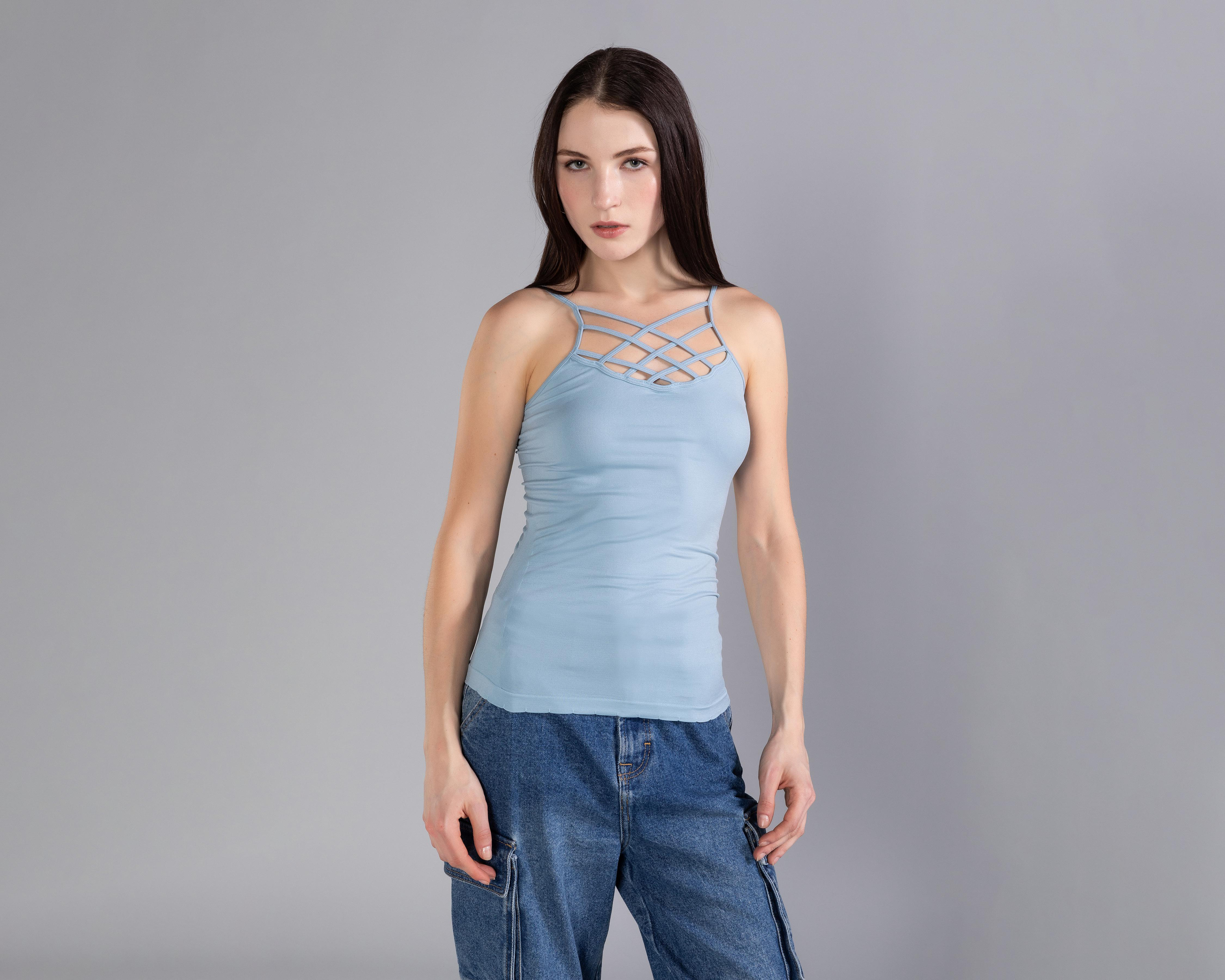 Foto 3 pulgar | Blusa Strona sin Manga para Mujer