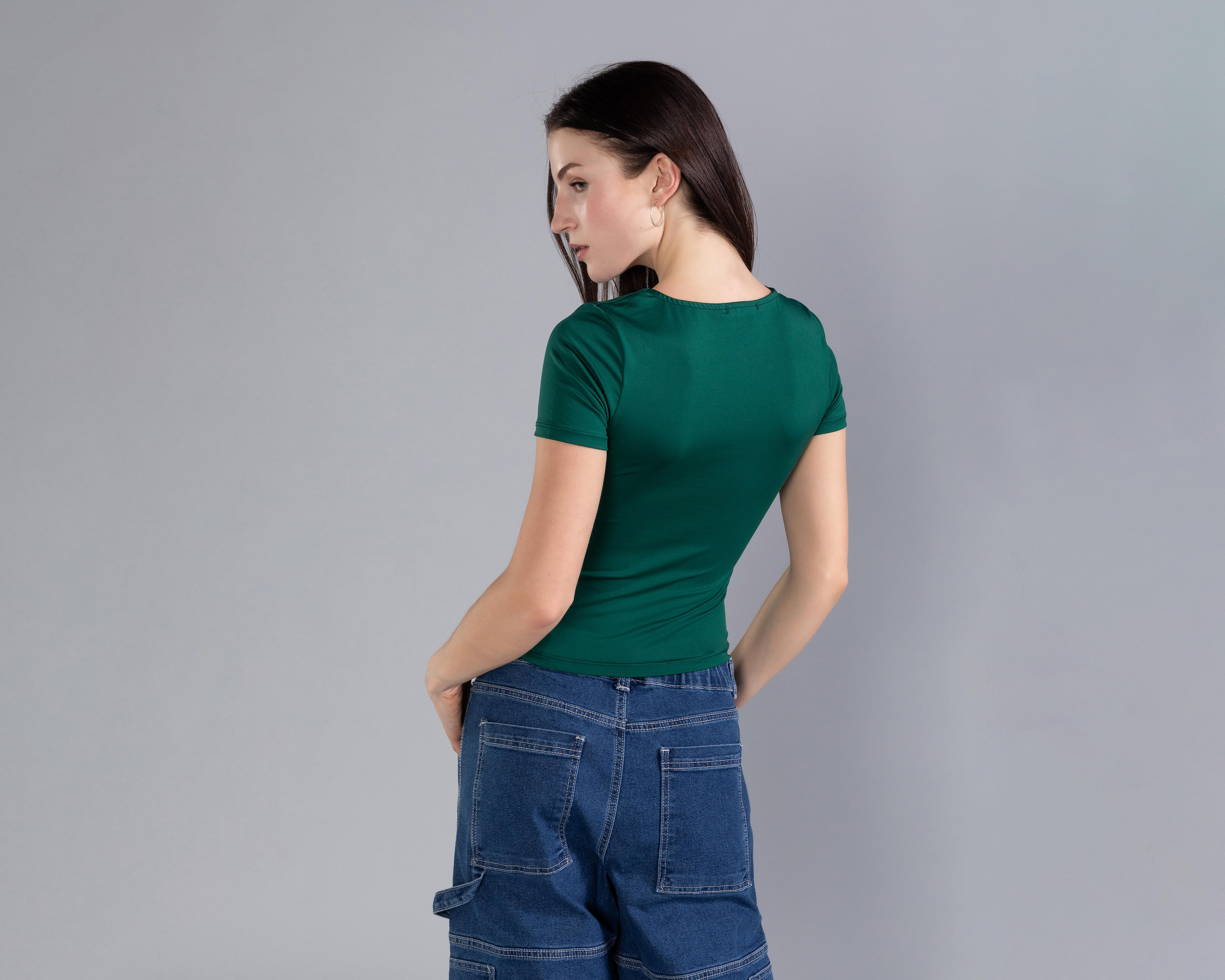 Foto 4 pulgar | Playera Strona Manga Corta para Mujer