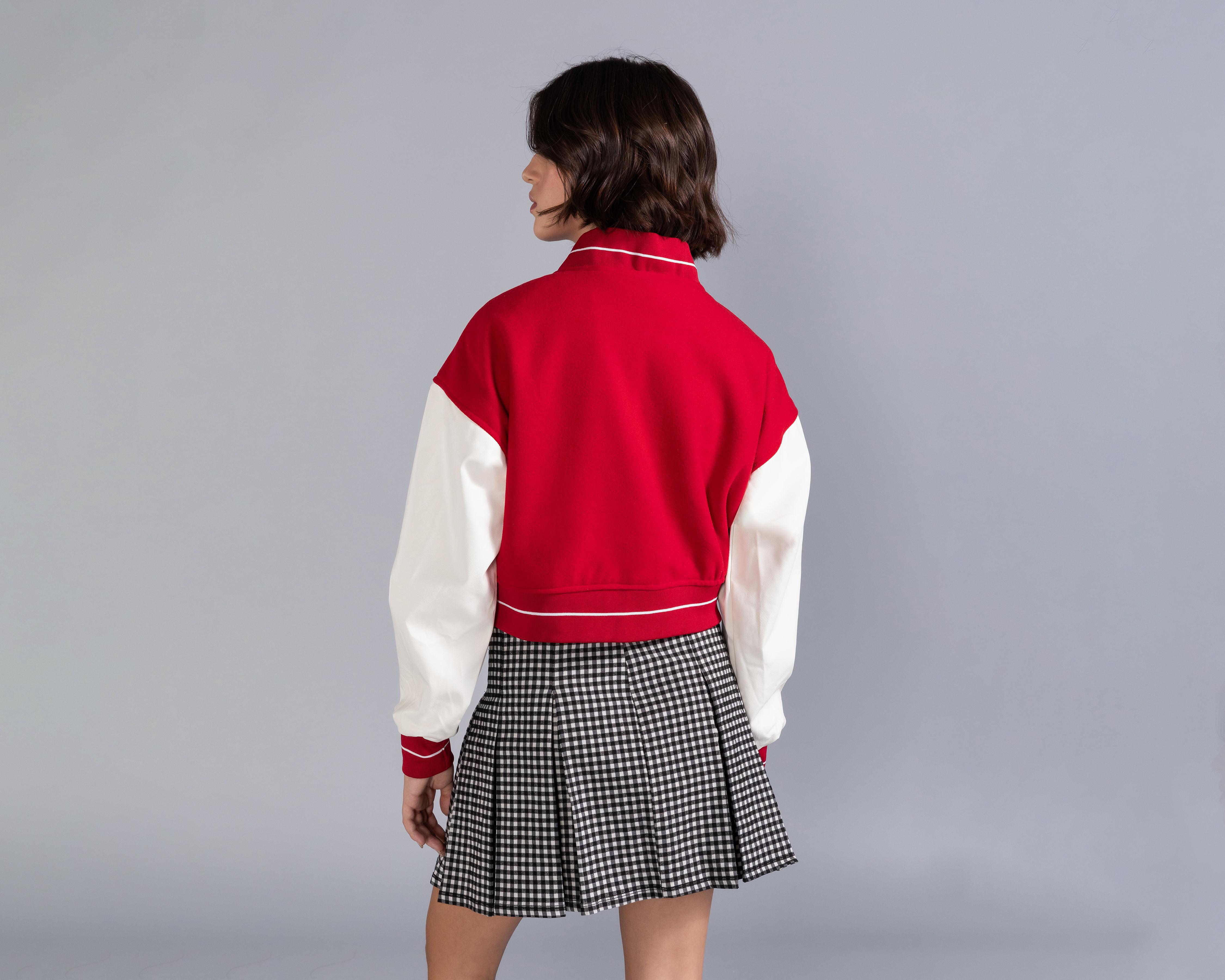 Foto 3 | Chamarra Roja Strona para Mujer