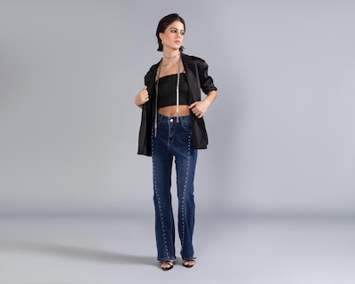 Foto 1 | Blazer Negro Strona para Mujer