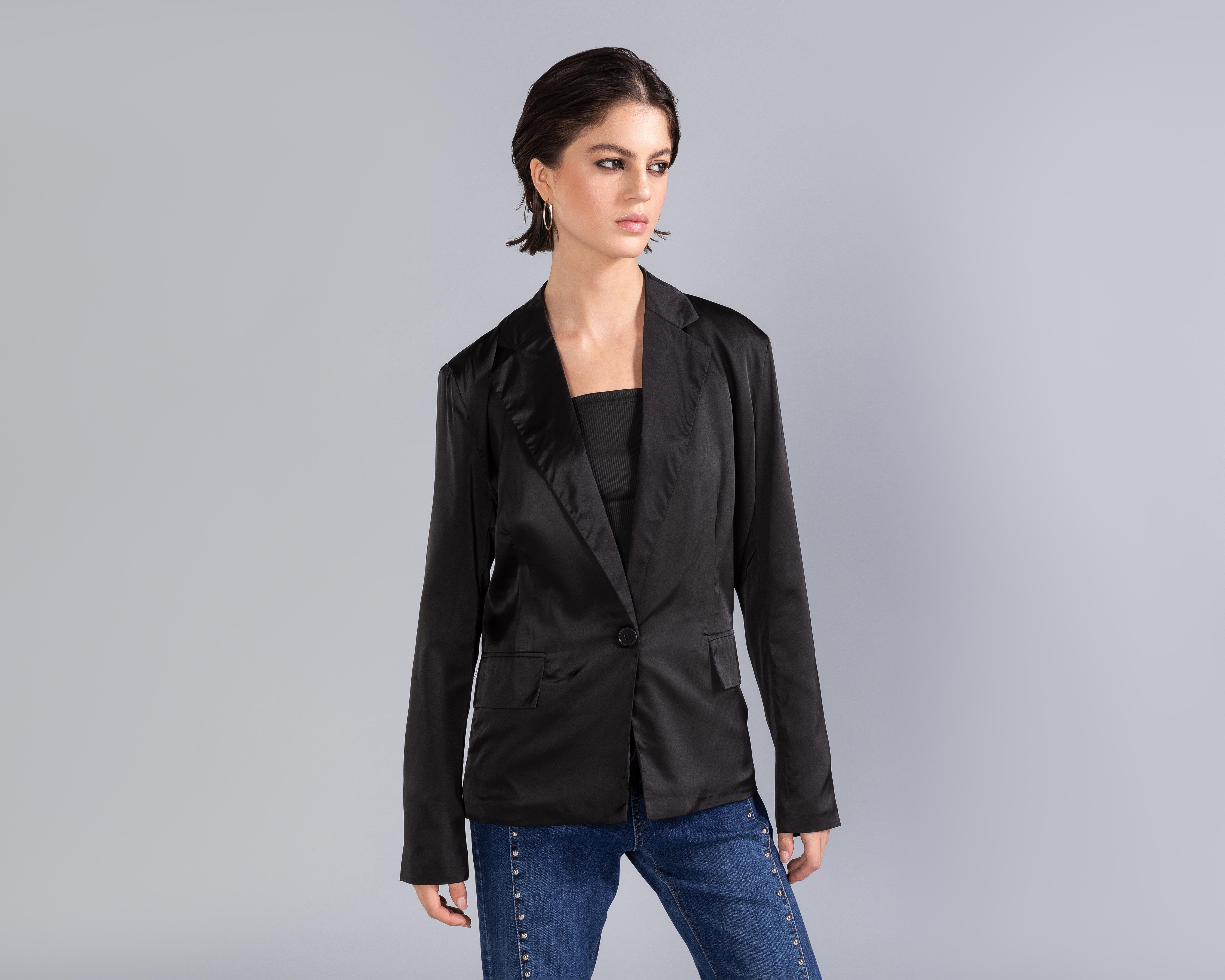 Foto 3 pulgar | Blazer Negro Strona para Mujer