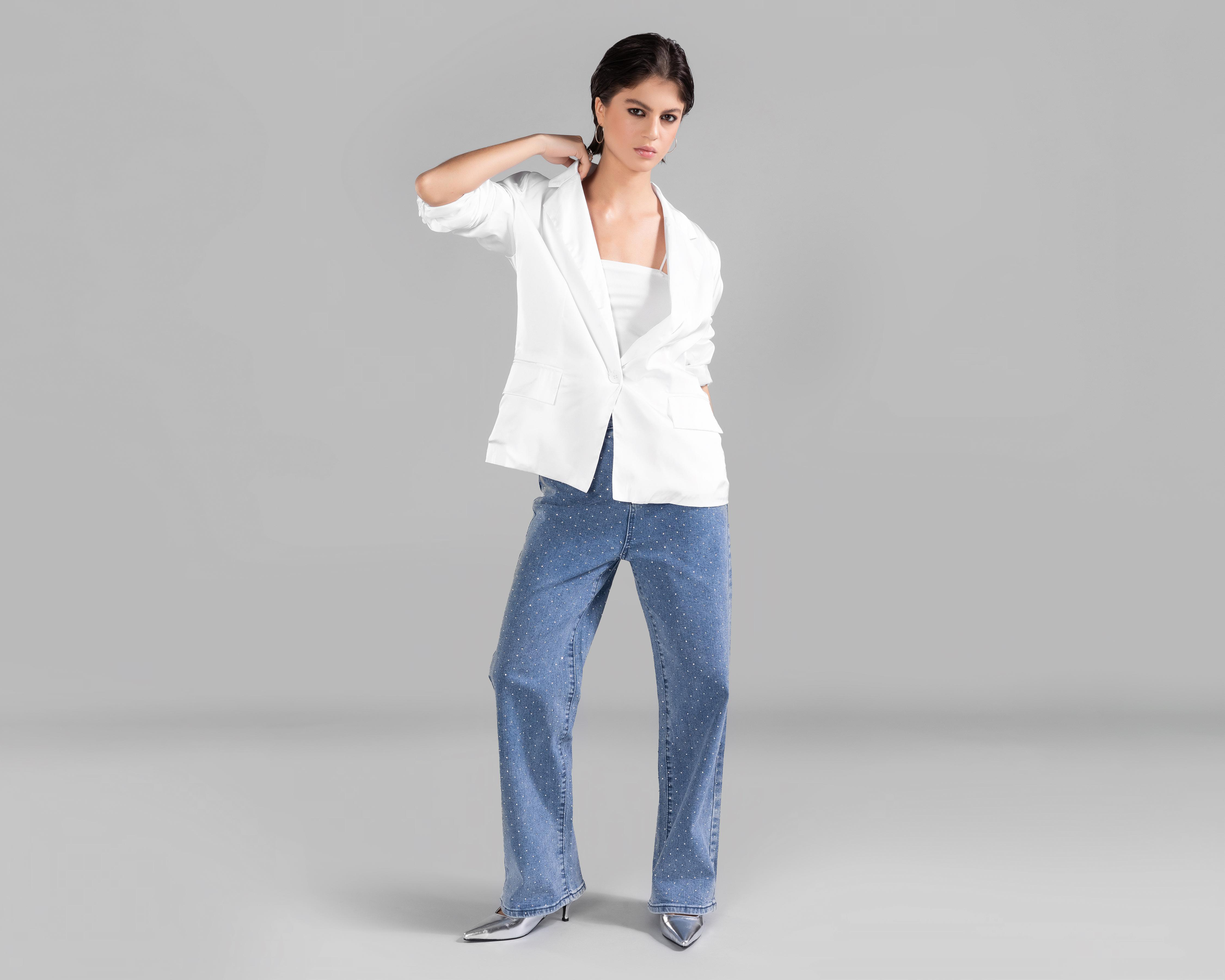 Foto 2 pulgar | Blazer con Botones Strona para Mujer