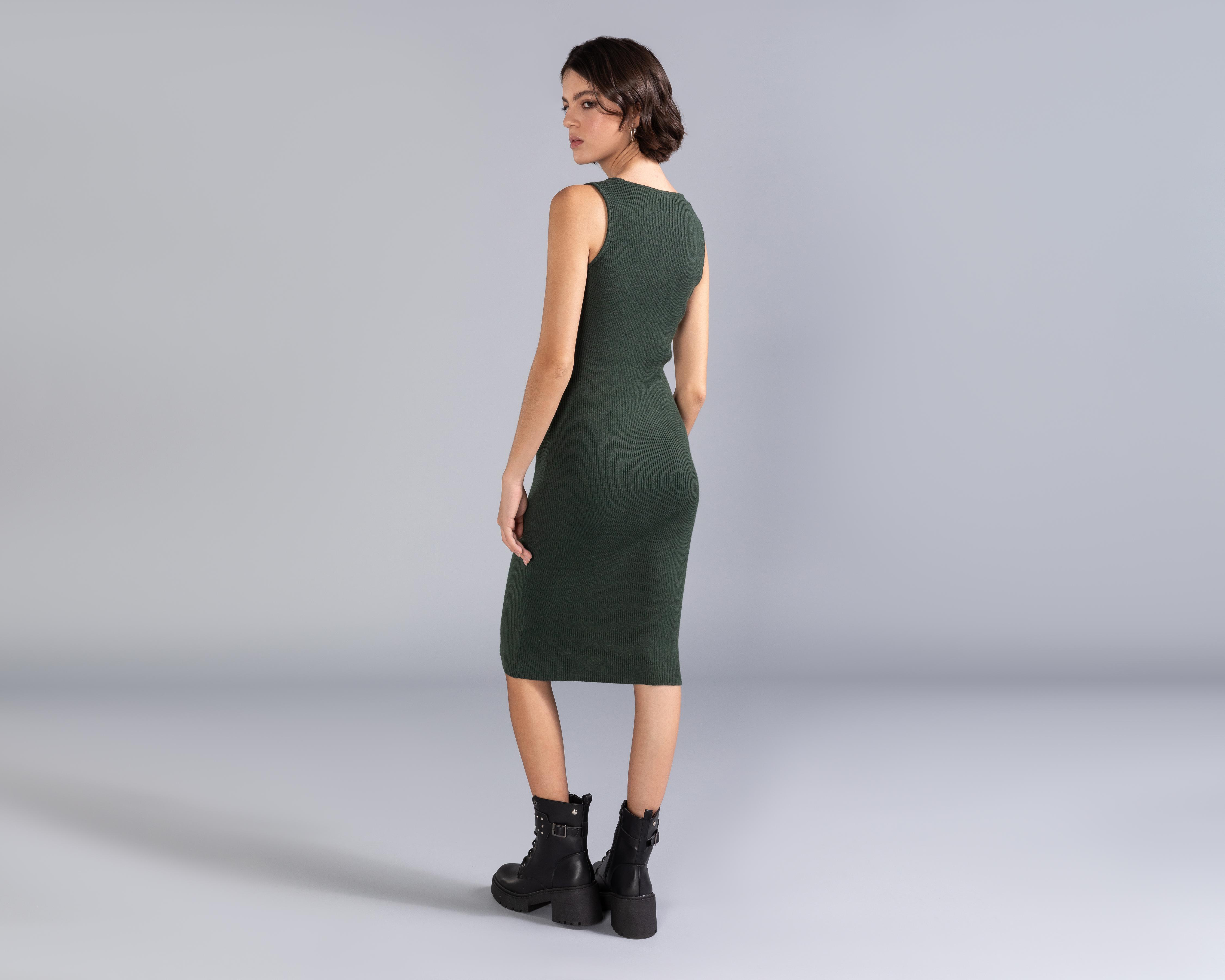 Foto 4 pulgar | Vestido Casual Strona Cuello Redondo sin Mangas Juvenil