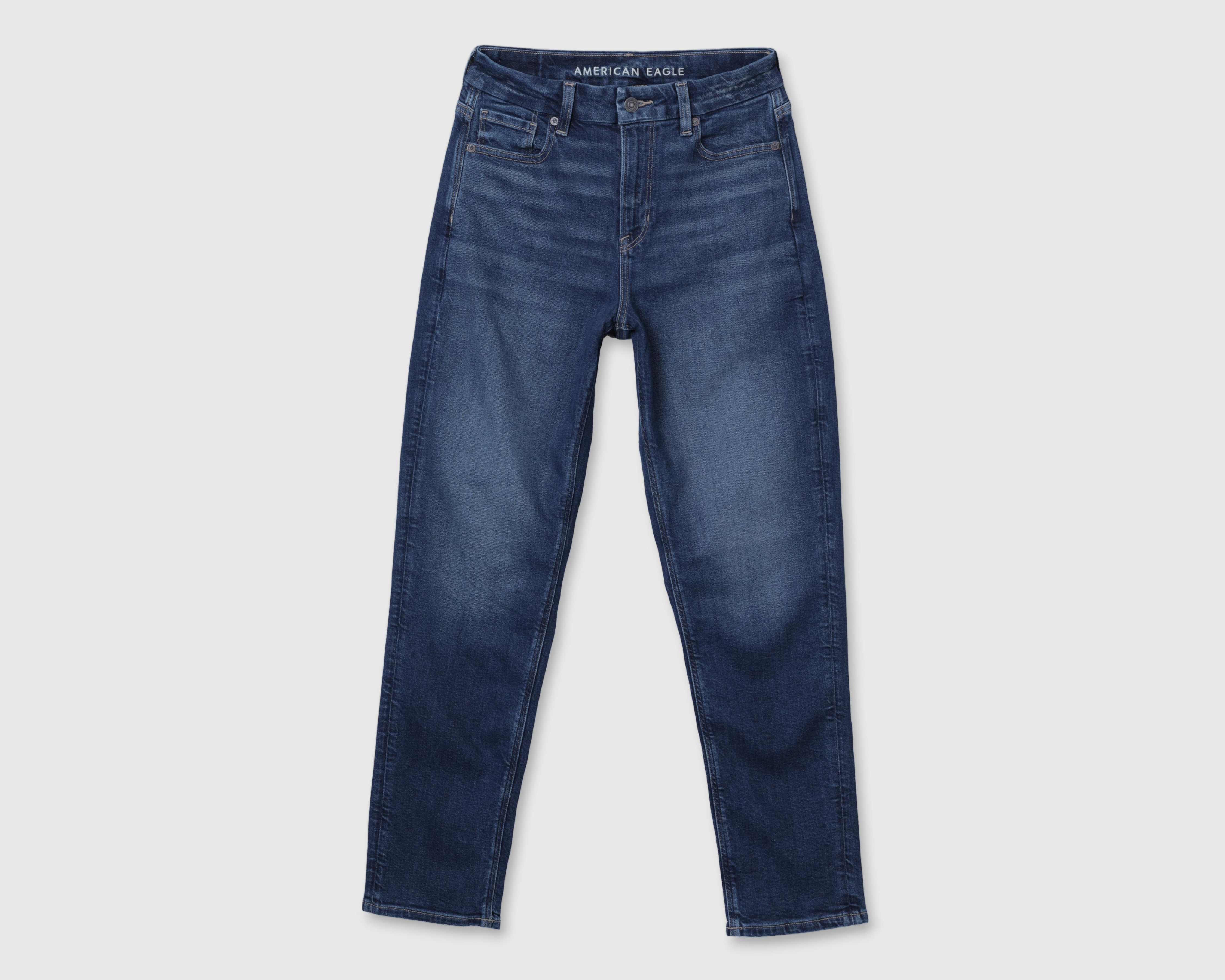 Jeans American Eagle Curvy Mom Fit Deslavados