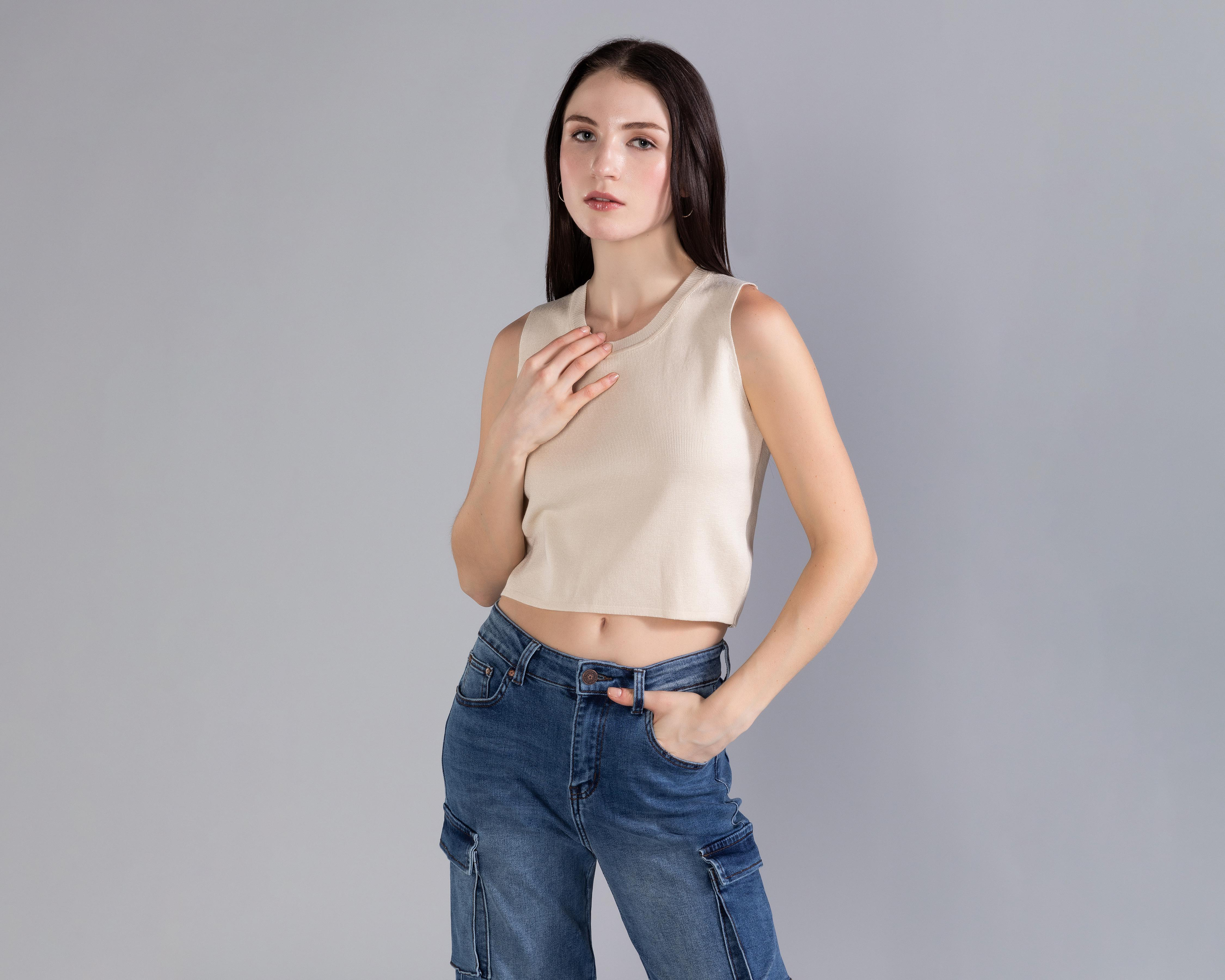 Foto 3 pulgar | Playera Strona sin Mangas para Mujer