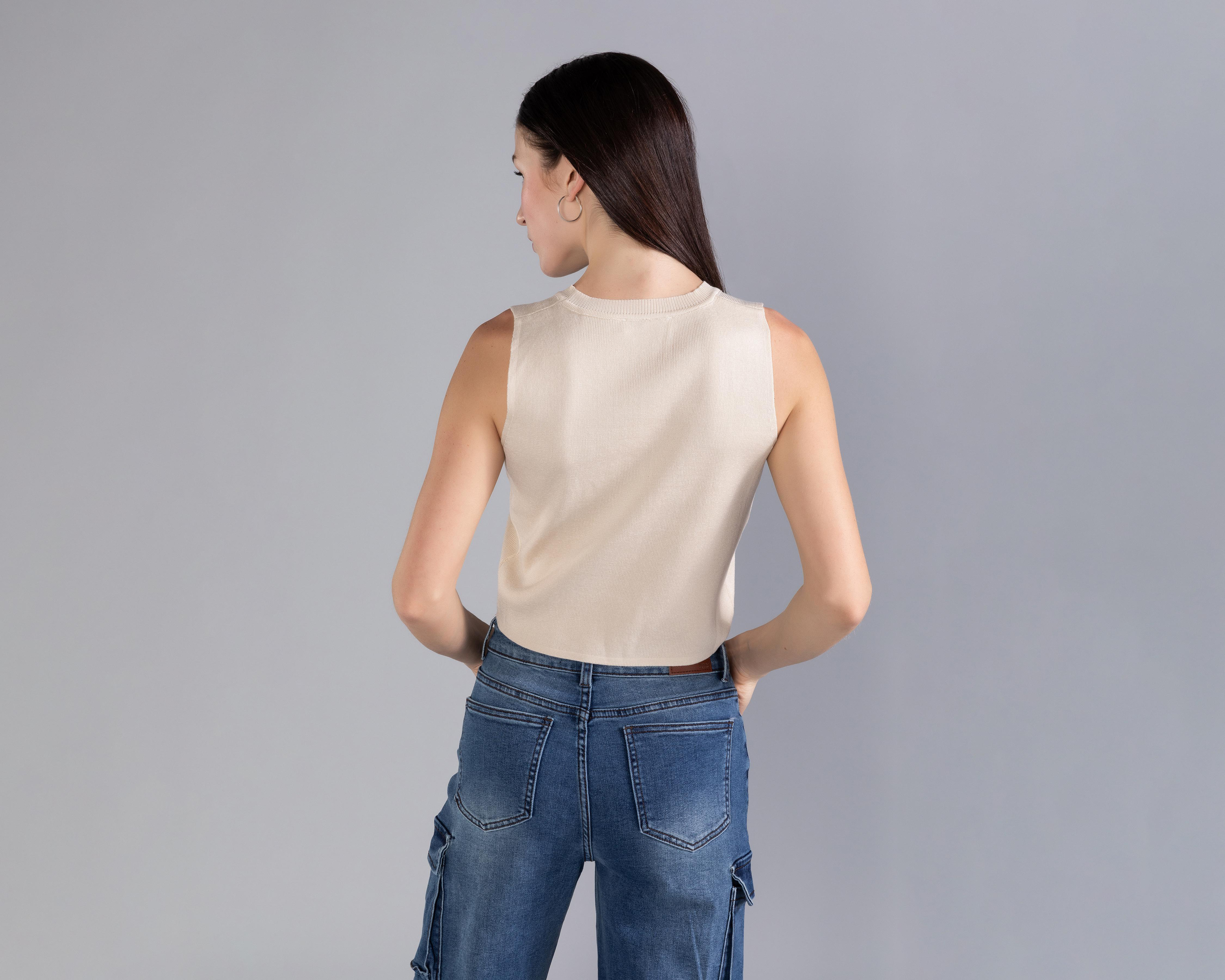 Foto 4 pulgar | Playera Strona sin Mangas para Mujer
