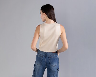 Foto 3 | Playera Strona sin Mangas para Mujer