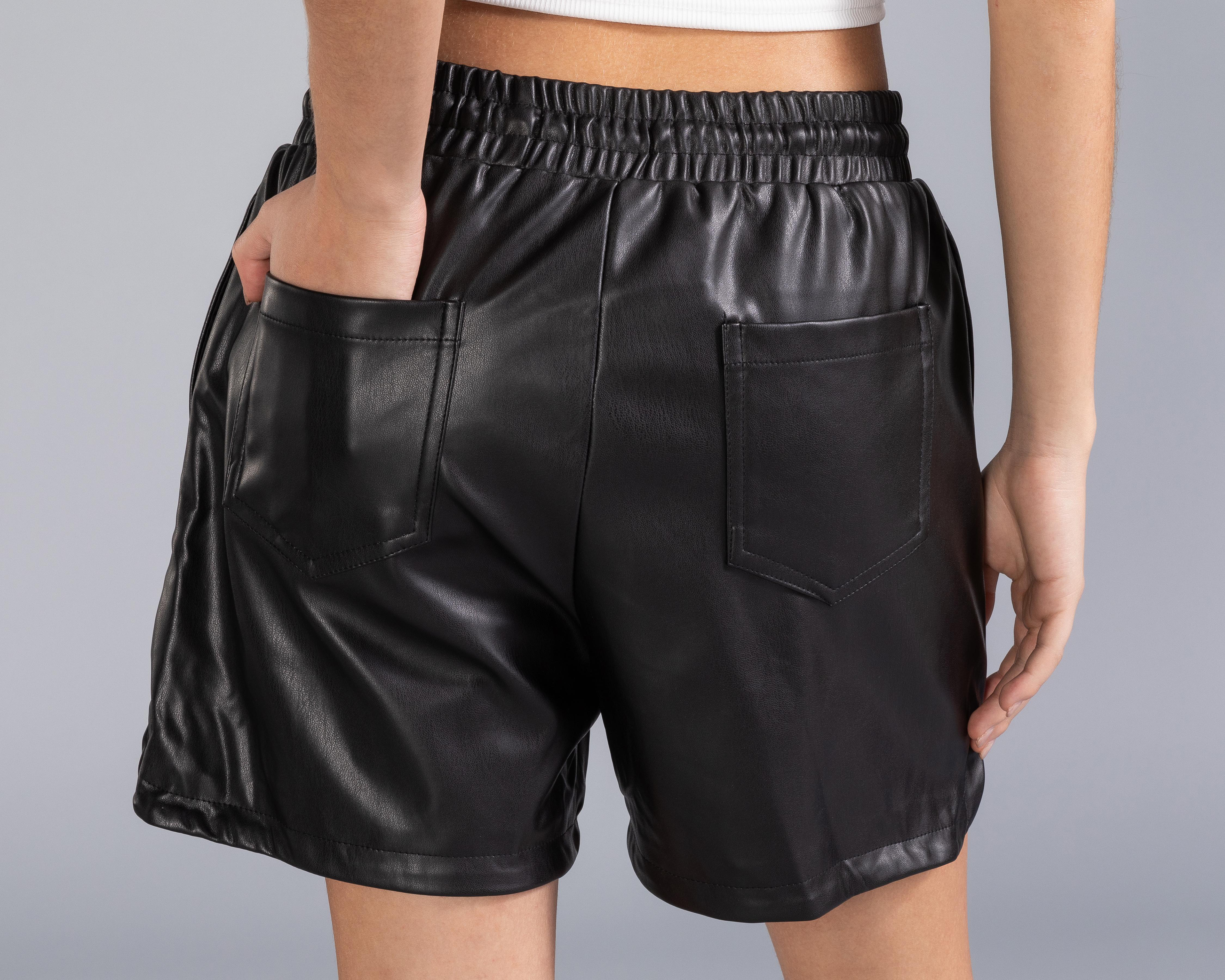 Foto 5 | Short Strona tipo Cuero para Mujer